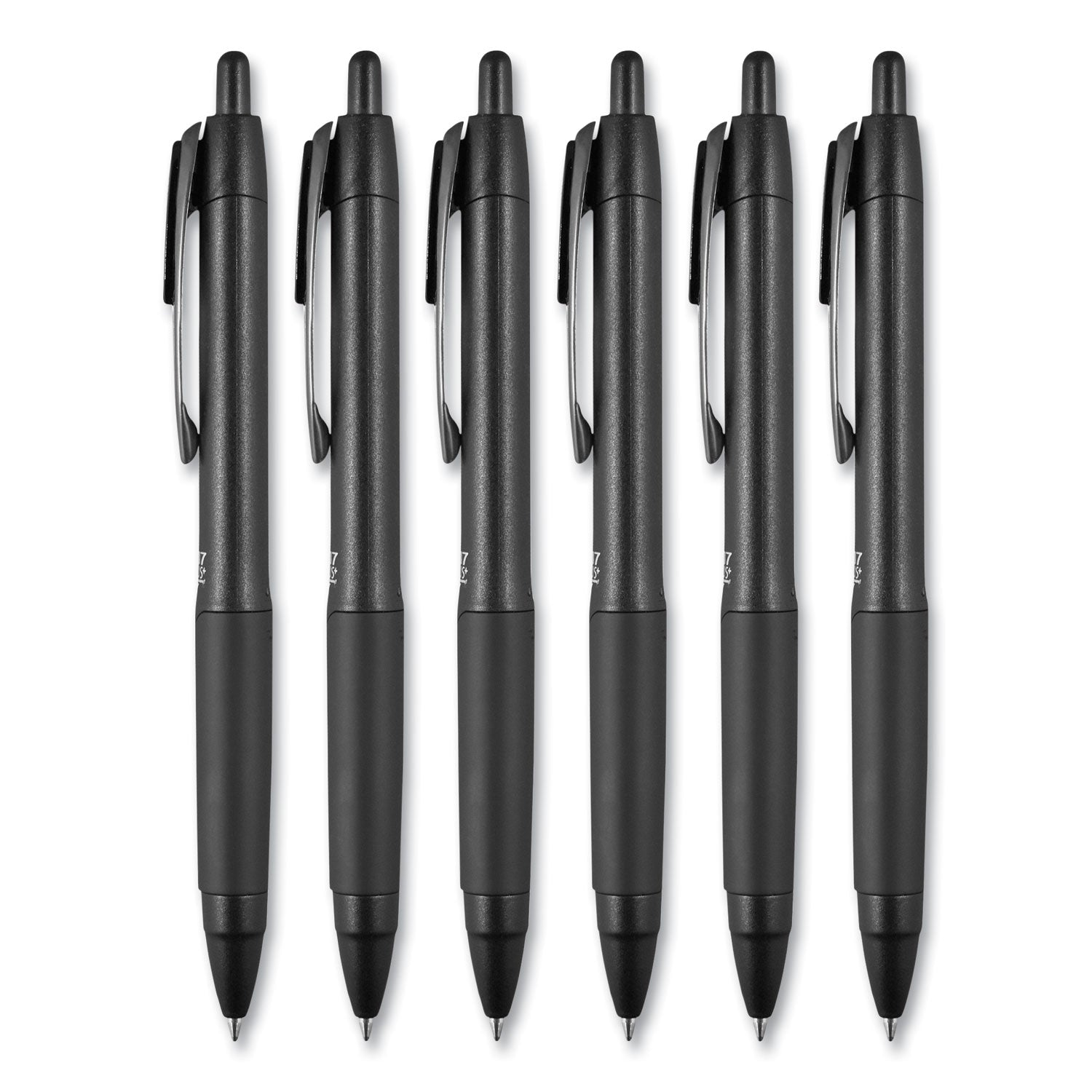 uniball® 207 Plus+ Gel Pen, Retractable, Medium 0.7 mm, Assorted Inspirational Ink Colors, Black Barrel, 6/Pack