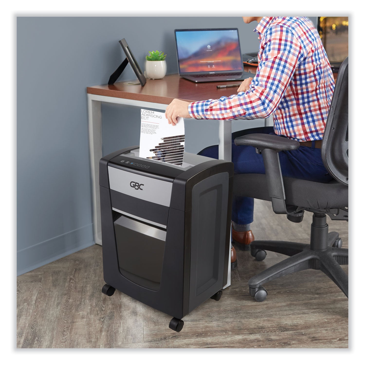 GBC® ShredMaster SX20-08 Micro-Cut Shredder, 20 Manual Sheet Capacity