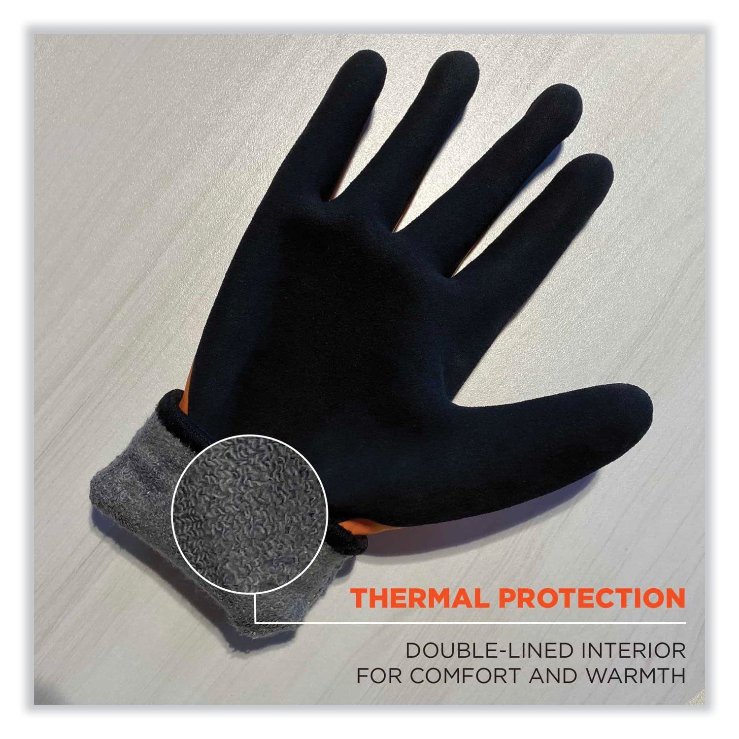 ergodyne® ProFlex 7551 ANSI A5 Coated Waterproof CR Gloves, Small, Orange, Pair