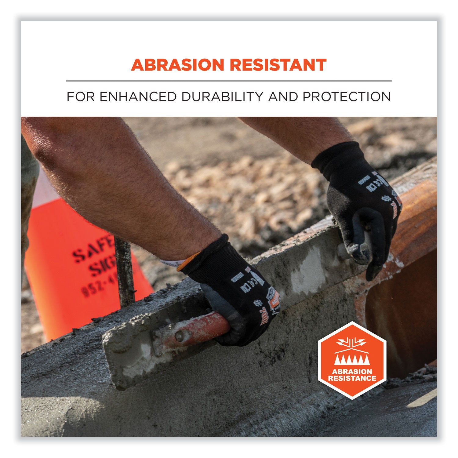 ergodyne® ProFlex 7001 Nitrile-Coated Gloves, Black, Small, Pair