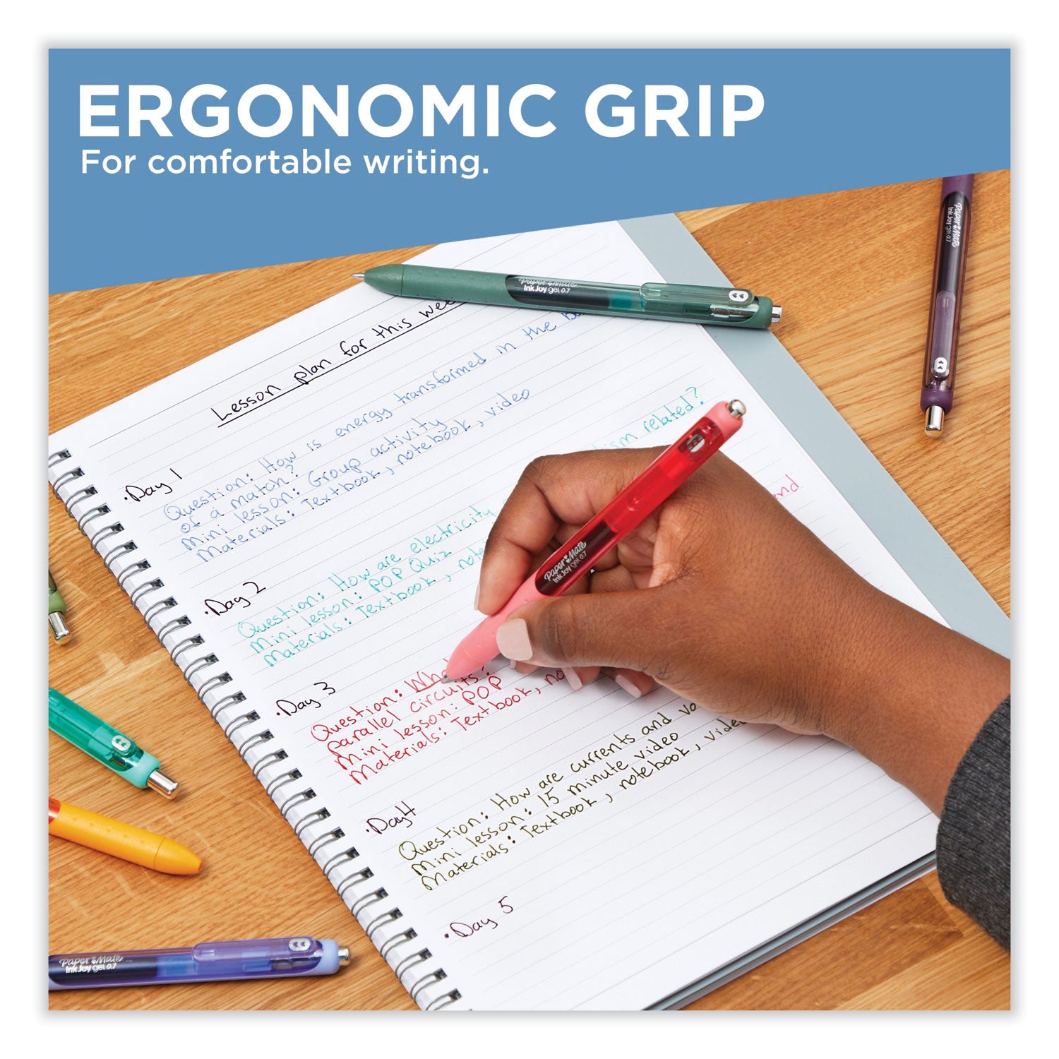 Paper Mate® Inkjoy Gel Pen, Retractable, Medium 0.7 Mm, Assorted Ink And Barrel Colors, 22/pack