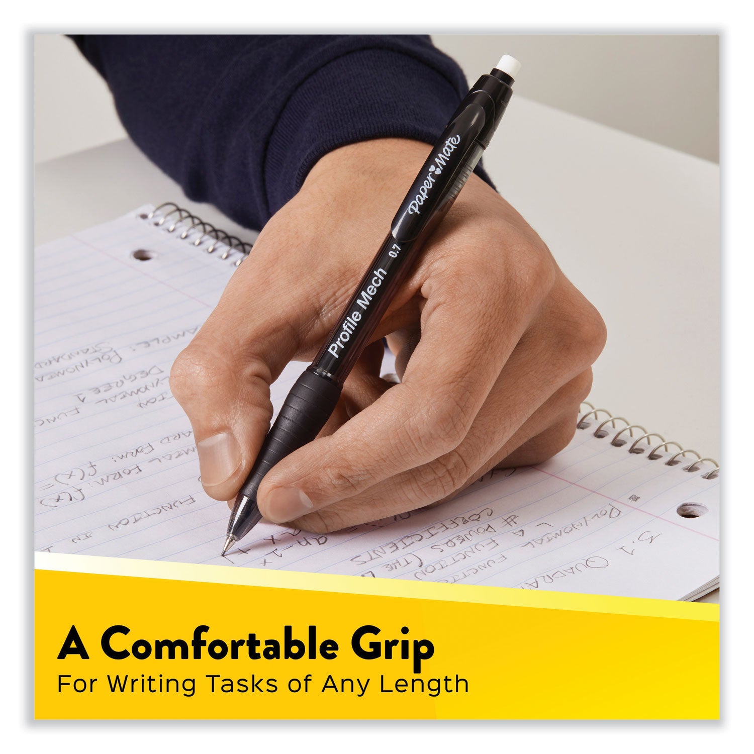 Paper Mate® Profile Mechanical Pencils, 0.7 Mm, Hb (#2), Black Lead, Assorted Barrel Colors, 8/pack