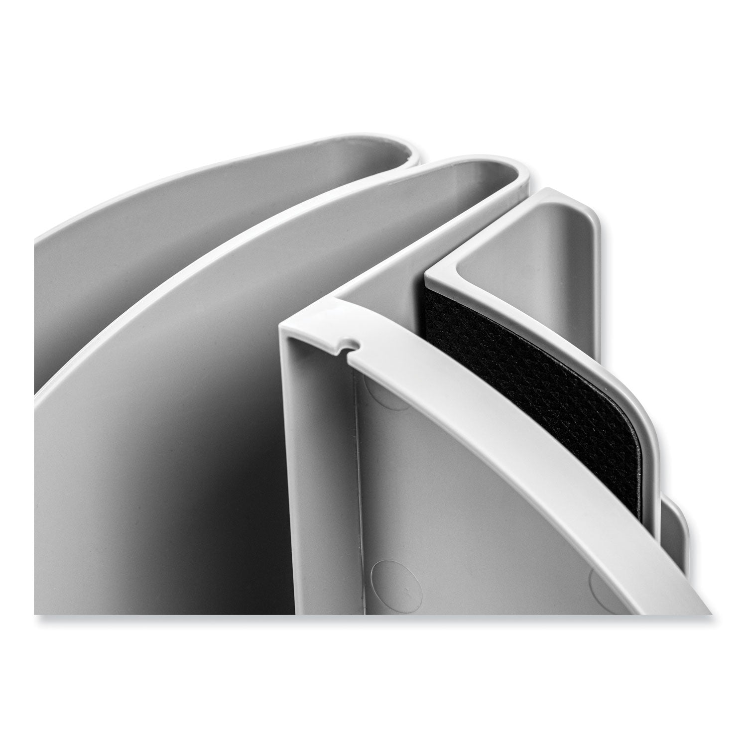 deflecto® Standing Desk File Organizer, 2 Sections, Letter Size, 12 x 9.69 x 7.11, Gray