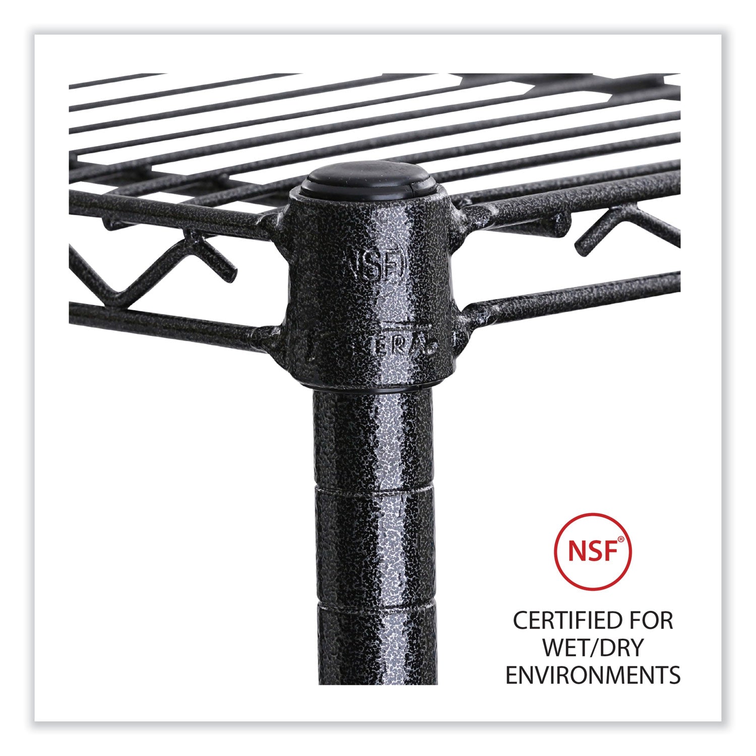 Alera® 5-Shelf Wire Shelving Kit With Casters And Shelf Liners, 36w X 18d X 72h, Black Anthracite