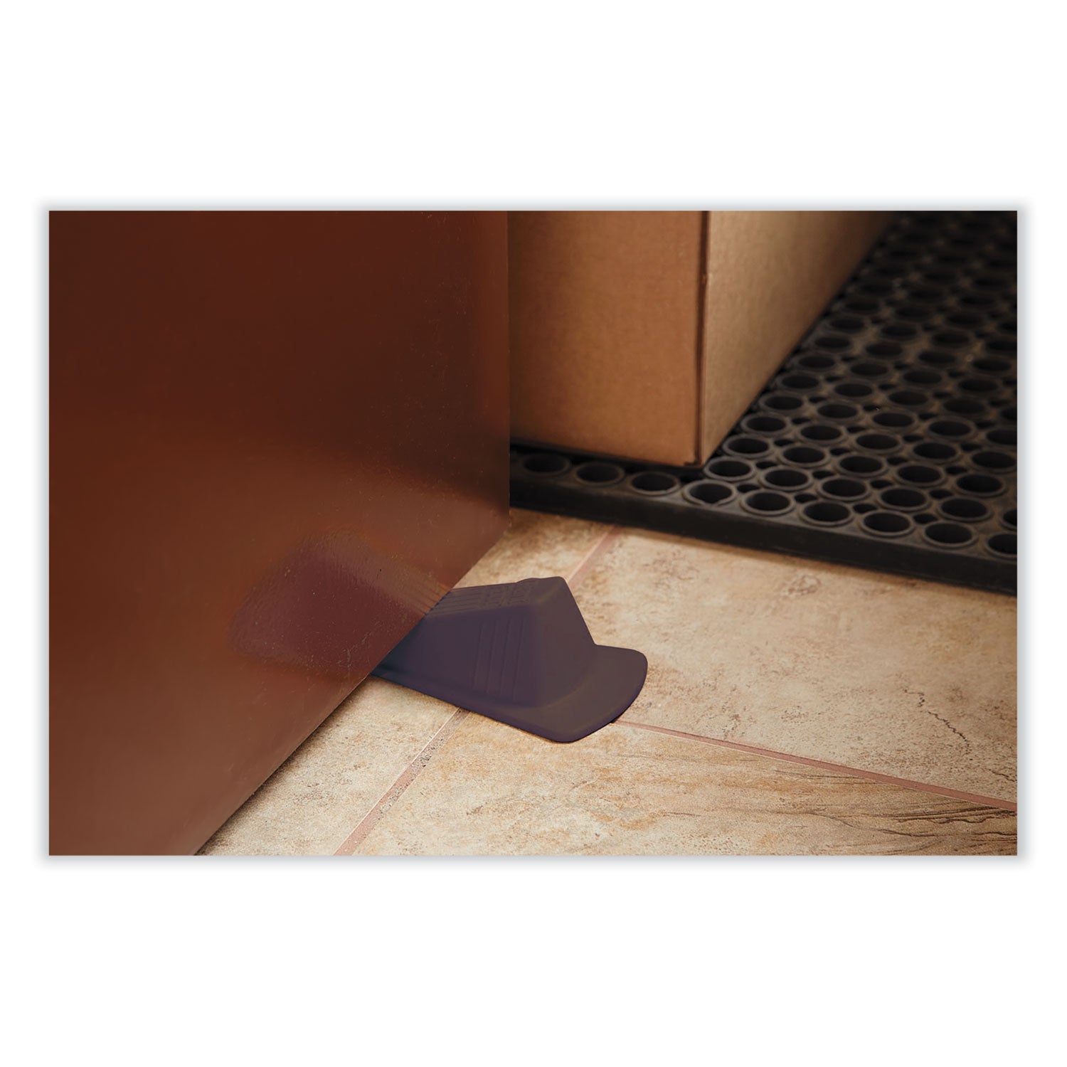 Master Caster® Giant Foot Doorstop, Tpr, 3.5w X 6.75d X 2h, Brown, 12/Box