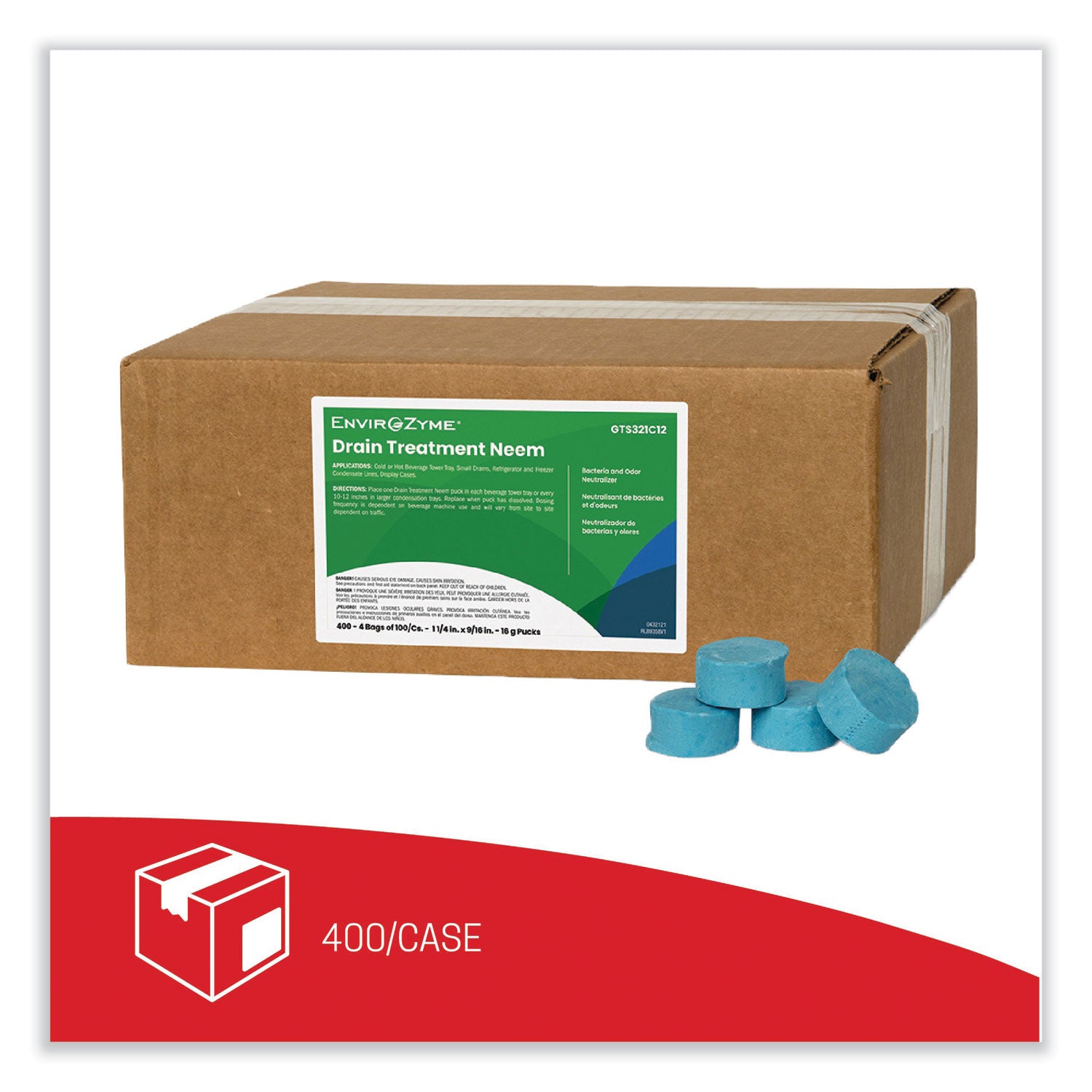 Betco® FOG Puck Small Drain Treatment Neem, 8 oz, 400/Carton