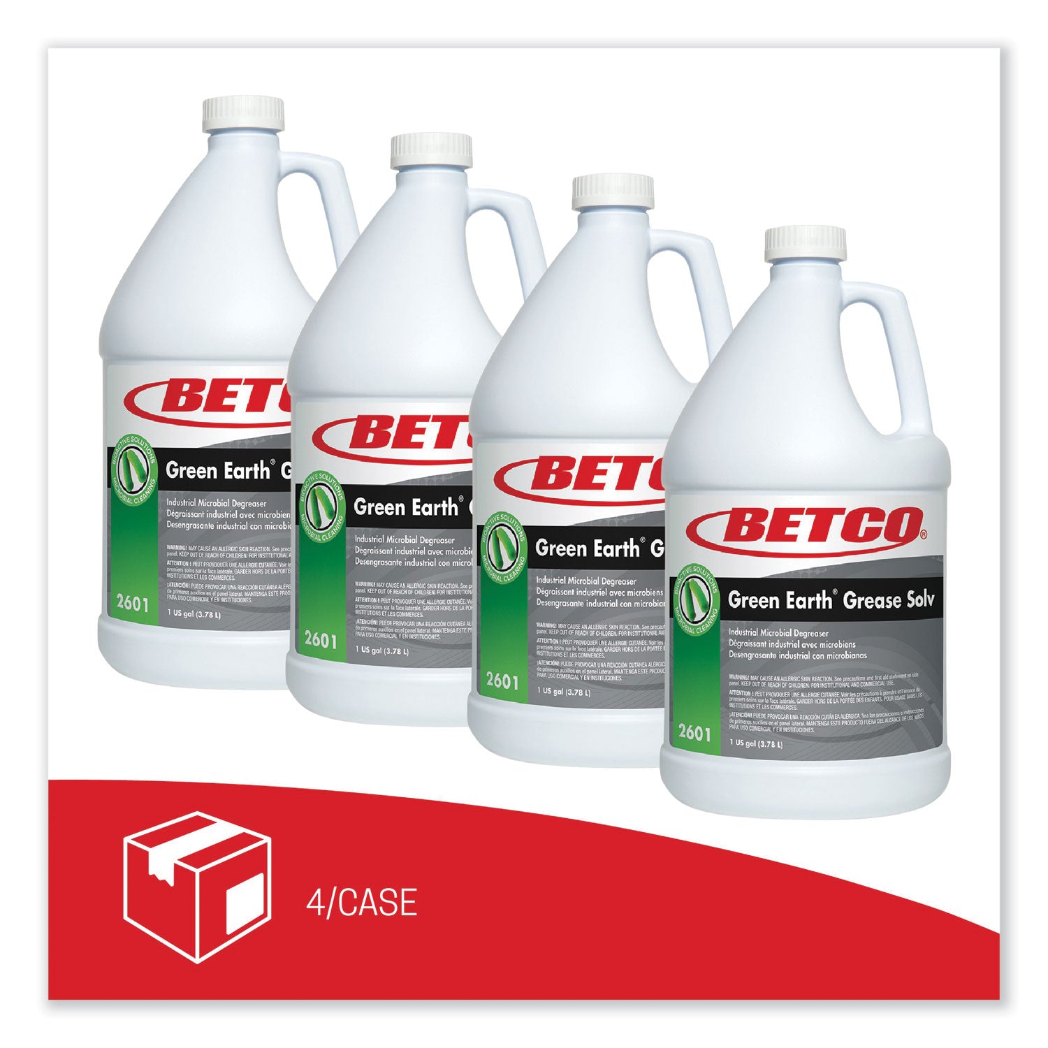 Betco® BioActive Solutions Grease Solv, Orange Scent, 1 gal Bottle, 4/Carton