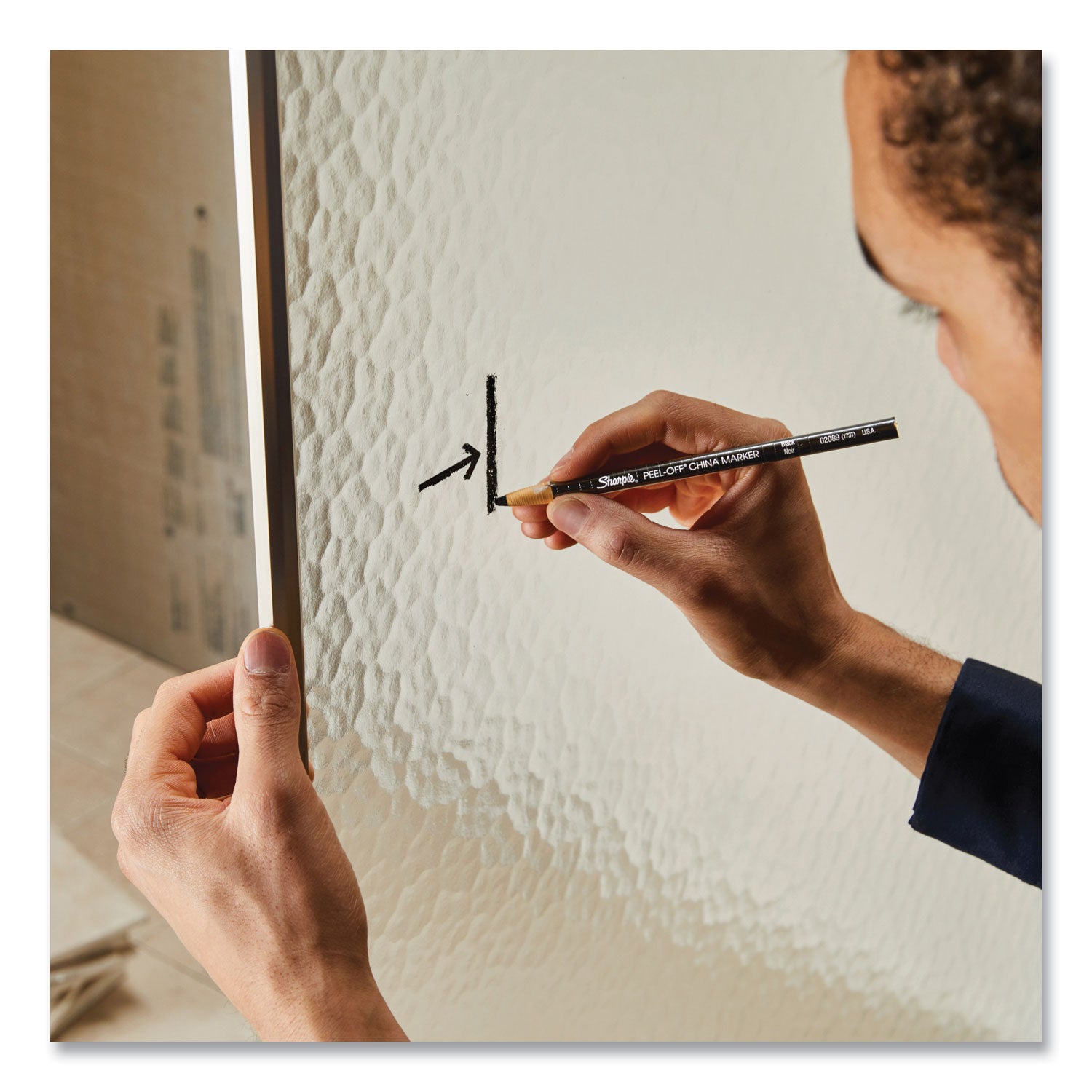 Sharpie® Peel-Off China Markers, Black, Dozen