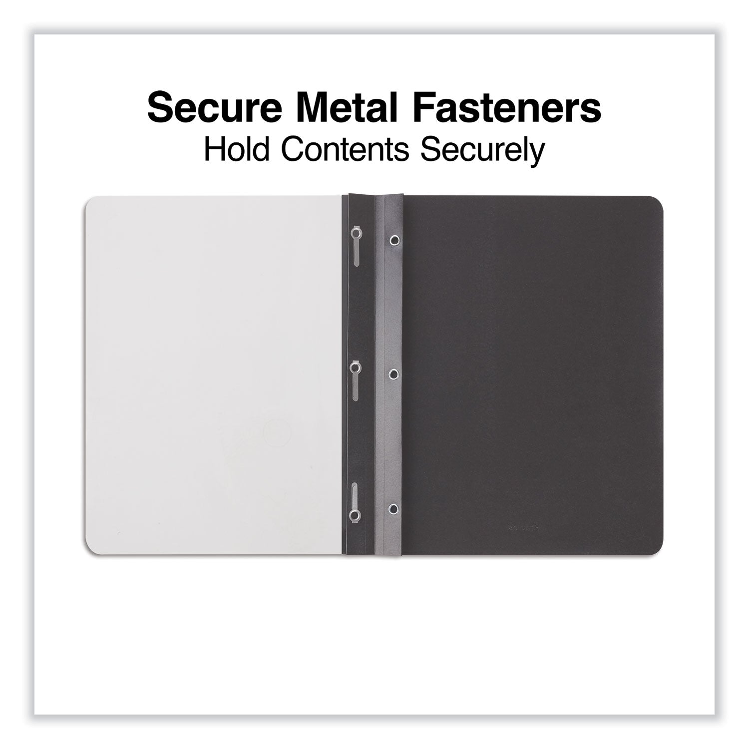 Universal® Clear Front Report Cover With Fasteners, Three-Prong Fastener, 0.5" Capacity, 8.5 X 11, Clear/black, 25/box