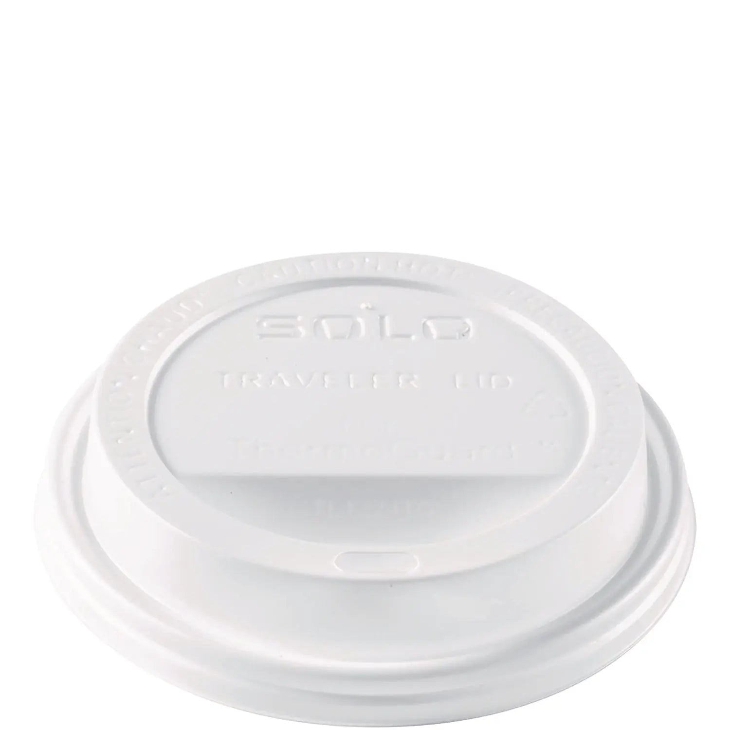 Solo Traveler Sip Through Lids for ThermoGuard Hot Cups, Fits 12, 16, 20, 24 oz, White, 1,200/Carton