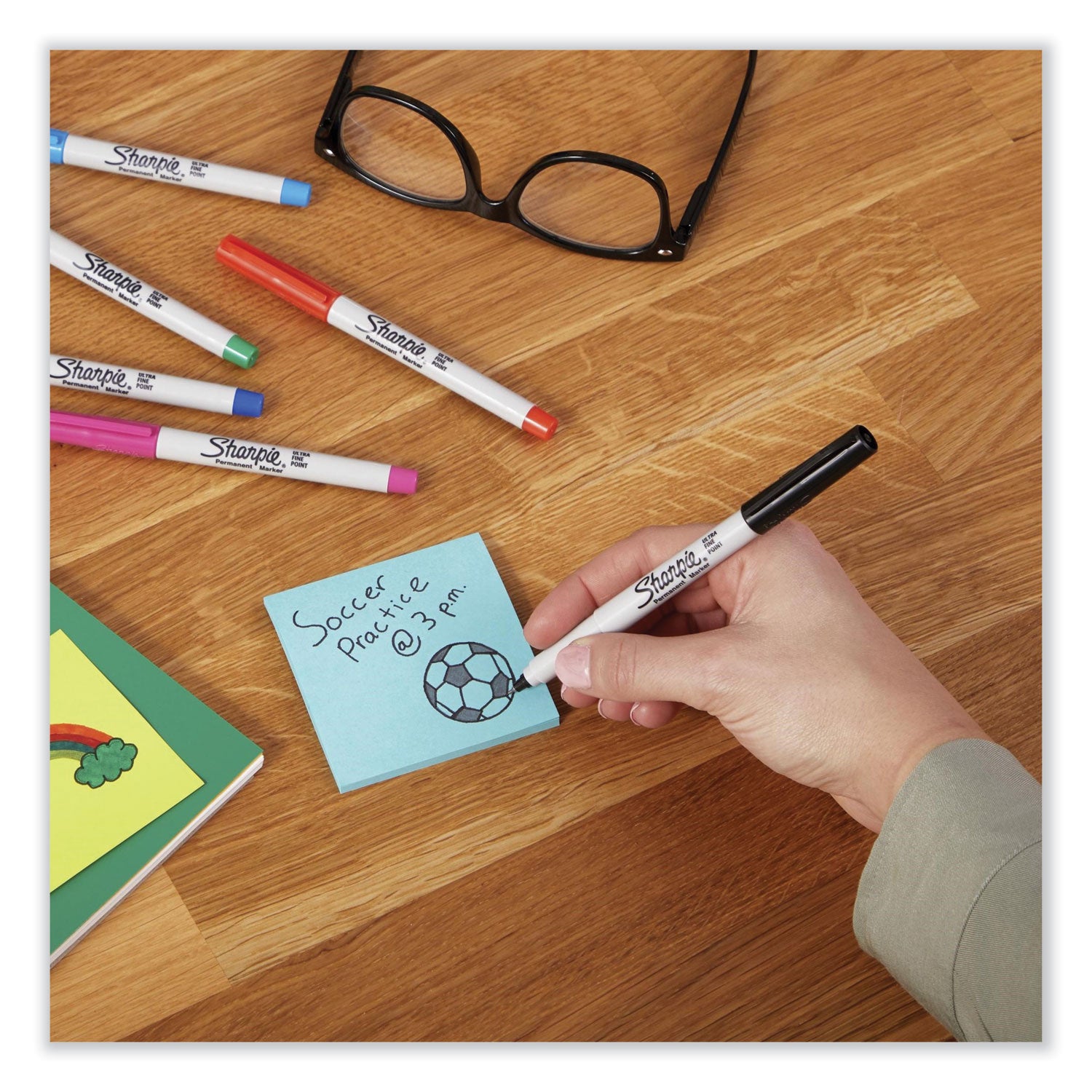 Sharpie® Mixed Point Size Permanent Markers, Assorted Tip Sizes/types, Black, 6/pack