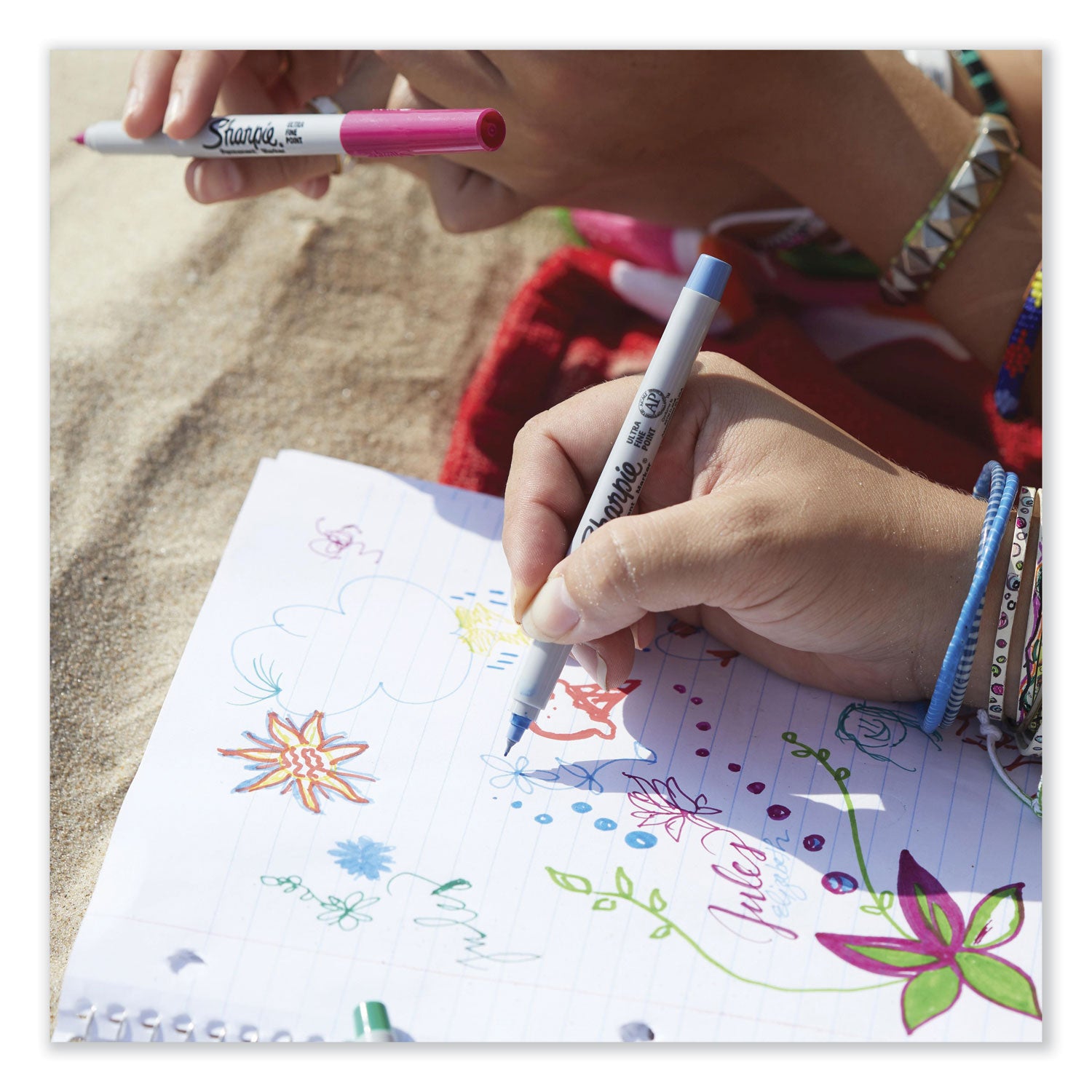 Sharpie® Ultra Fine Tip Permanent Marker, Ultra-Fine Needle Tip, Assorted Classic and Limited Edition Color Burst Colors, 24/Pack