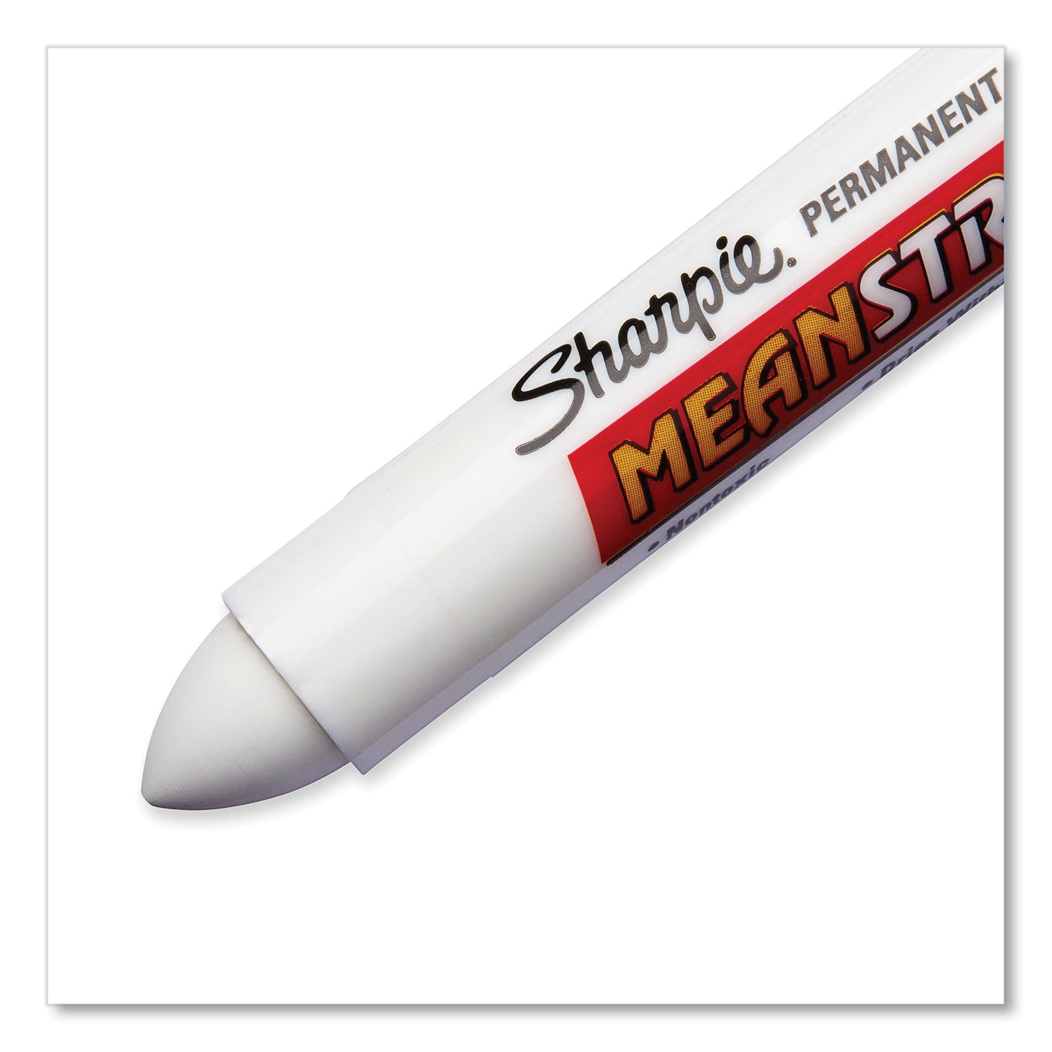 Sharpie® Mean Streak Marking Stick, Broad Bullet Tip, White