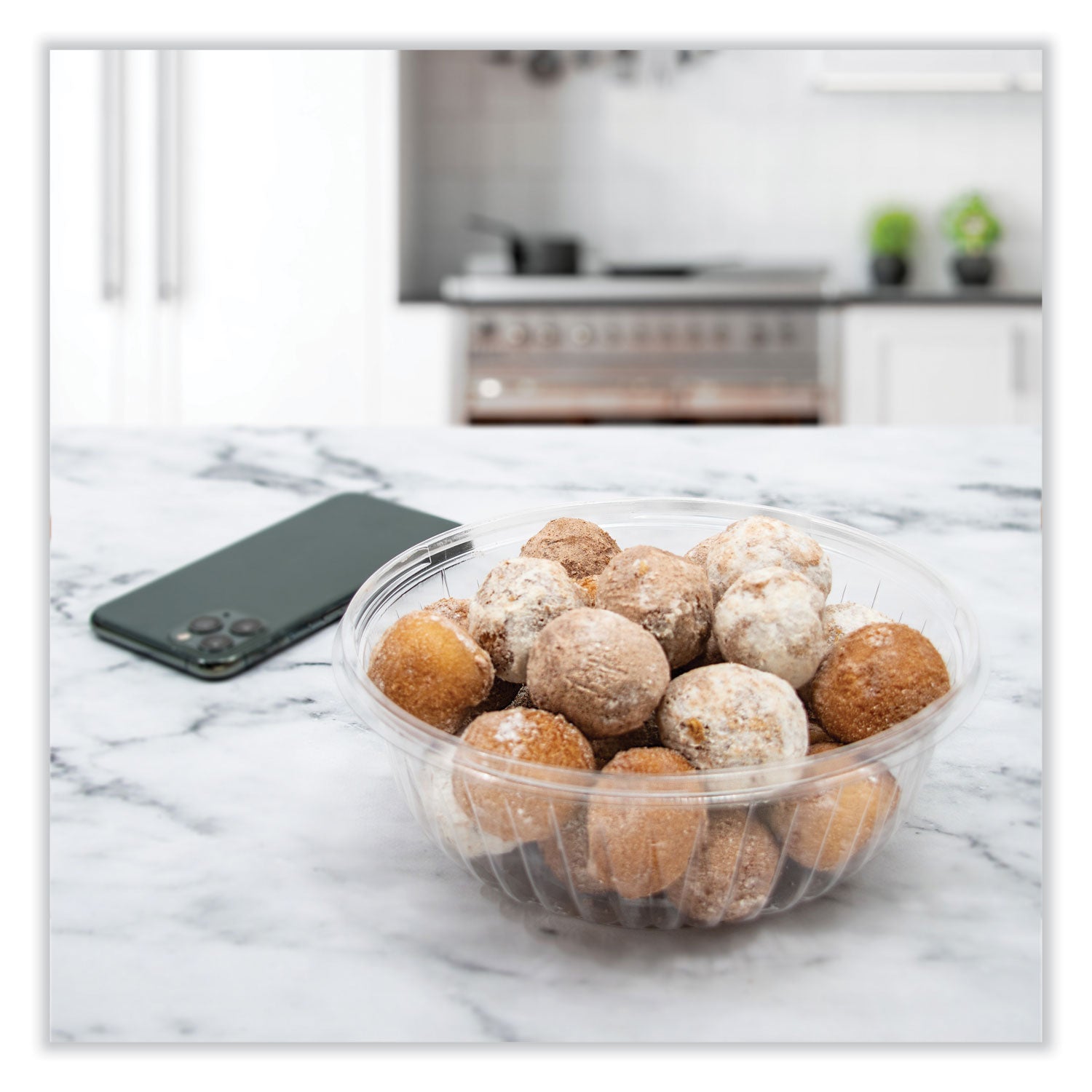 Dart® PresentaBowls Clear Bowls, 32 oz, Plastic, 63/Bag, 4 Bags/Carton, 252 Bowls/Carton