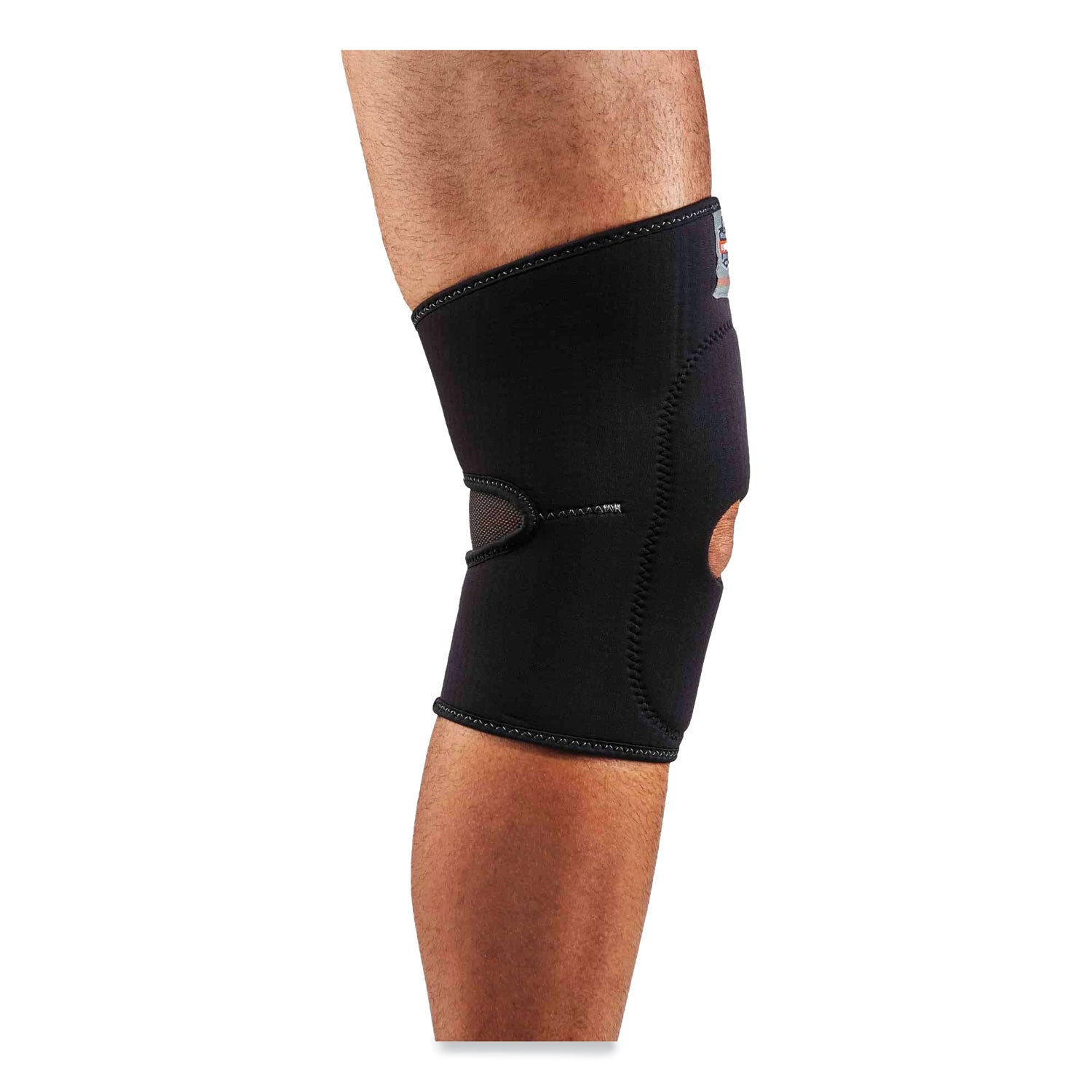 ergodyne® ProFlex 615 Open Patella Anterior Pad Knee Sleeve, Large, Black