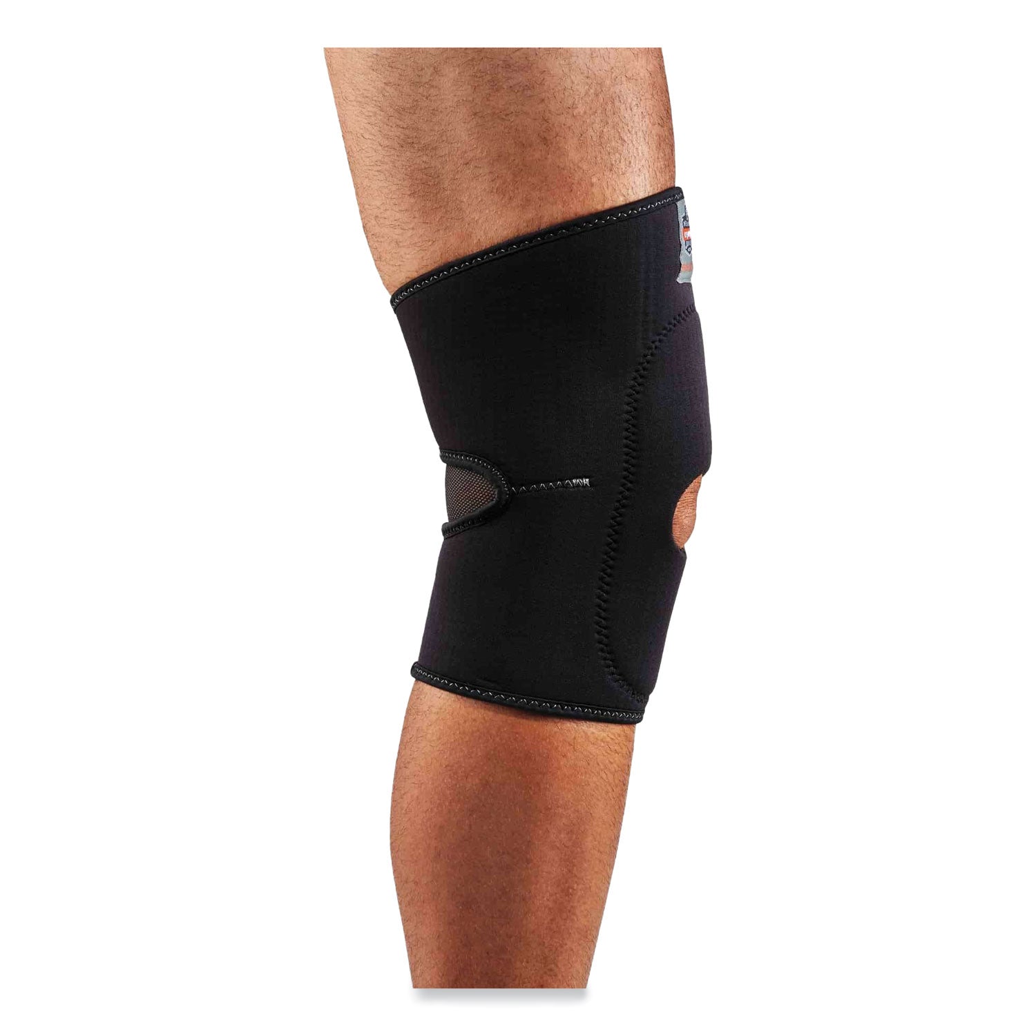 ergodyne® ProFlex 615 Open Patella Anterior Pad Knee Sleeve, X-Large, Black