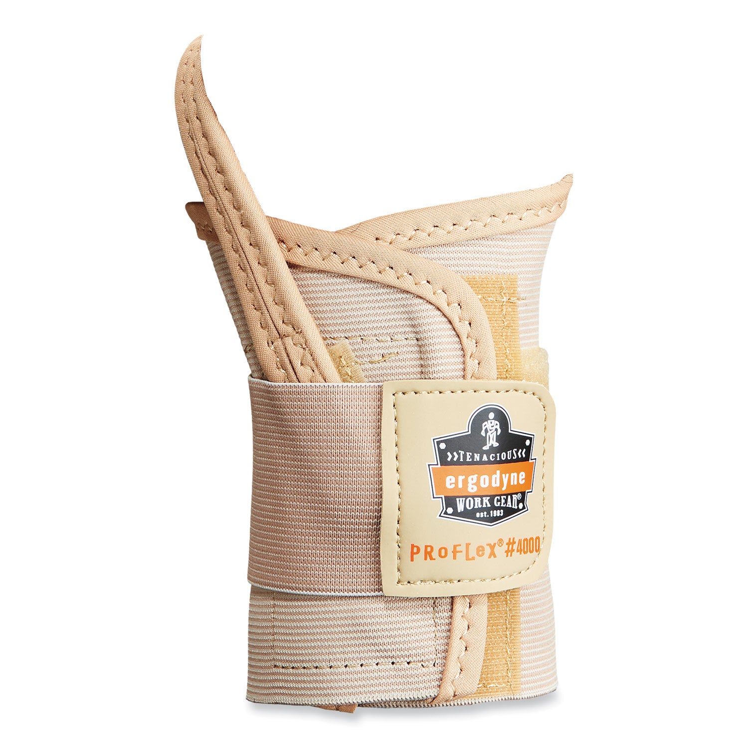 ergodyne® ProFlex 4000 Single Strap Wrist Support, X-Large, Fits Left Hand, Tan