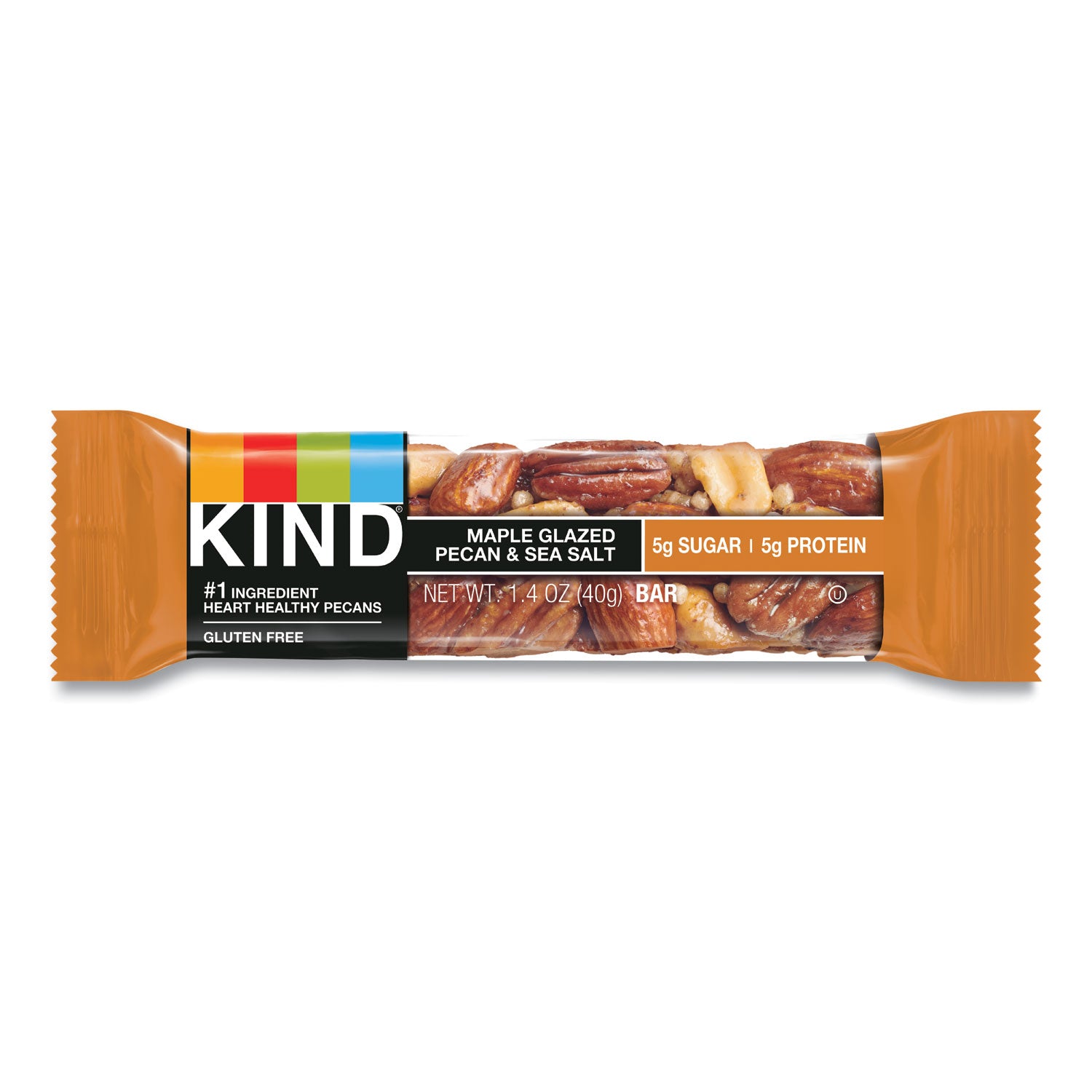 KIND Nuts And Spices Bar, Maple Glazed Pecan And Sea Salt, 1.4 Oz Bar, 12/box