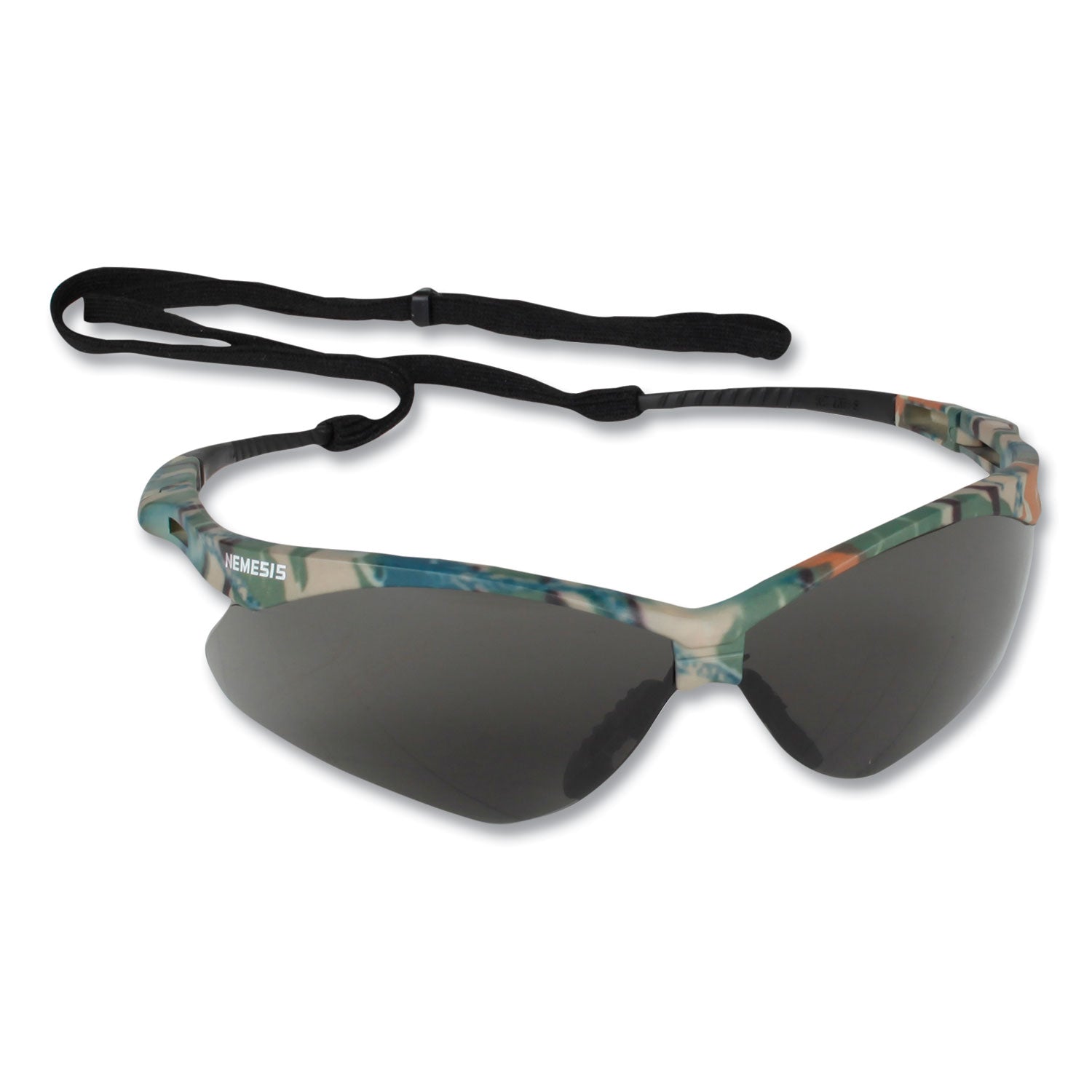 KleenGuard™ V30 NEMESIS Safety Eyewear, Plastic Camo Frame, Smoke Polycarbonate Lens, 12/Box