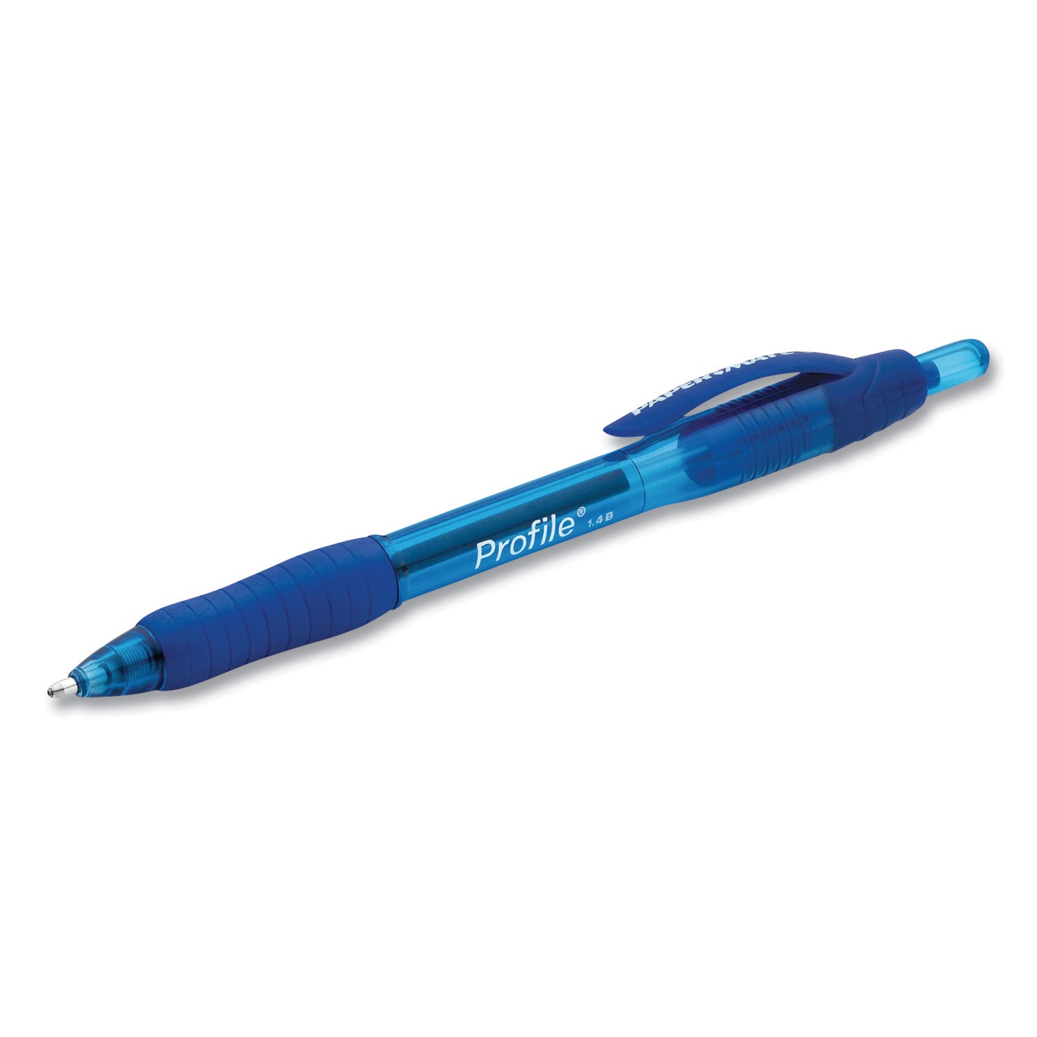 Paper Mate® Profile Ballpoint Pen, Retractable, Bold 1.4 mm, Blue Ink, Translucent Blue Barrel, 36/Pack