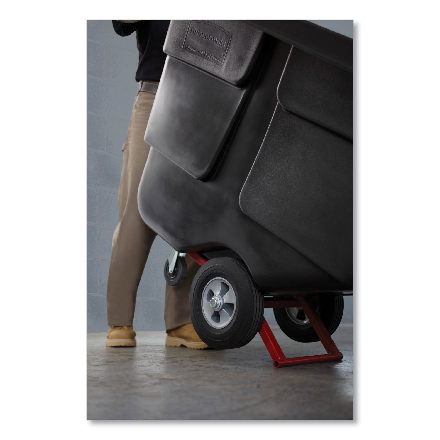 Rubbermaid® Commercial 0.5 cu yd BRUTE Rotomolded Tilt Truck, 450 lb Capacity, Black