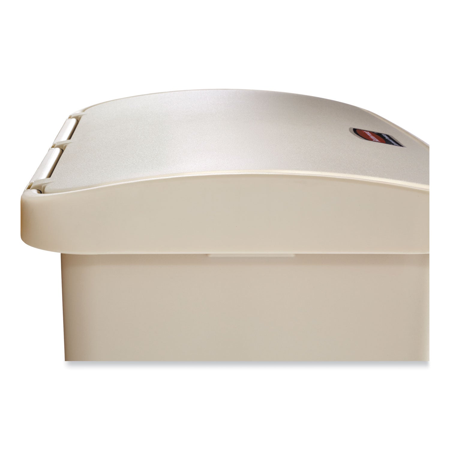 Rubbermaid® Commercial Streamline Resin Step-On Container, Front Step Style, 8 gal, Polyethylene, Beige