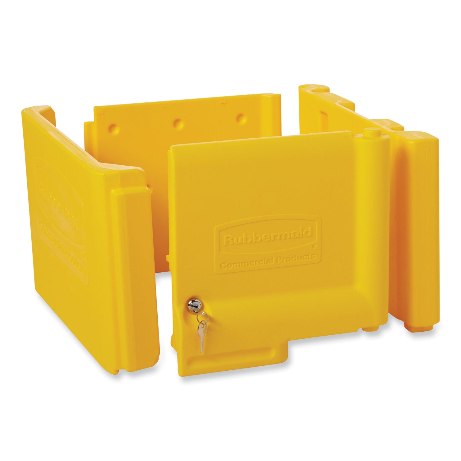 Rubbermaid® Commercial Locking Cabinet, For Rubbermaid Commercial Cleaning Carts, Yellow