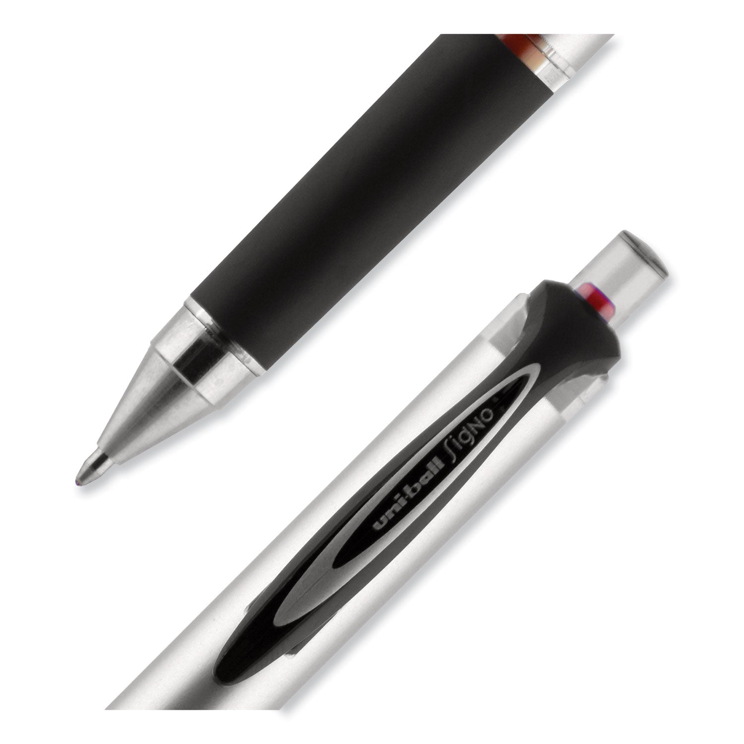 uniball® 207 Impact Gel Pen, Retractable, Bold 1 Mm, Red Ink, Black/red Barrel