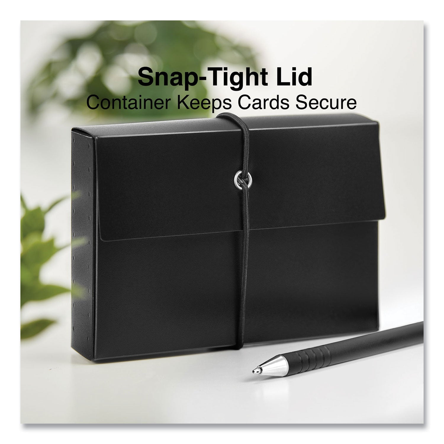 Universal® Poly Index Card Box, Holds 100 3 X 5 Cards, 3 X 1.33 X 5, Plastic, Black/blue, 2/pack