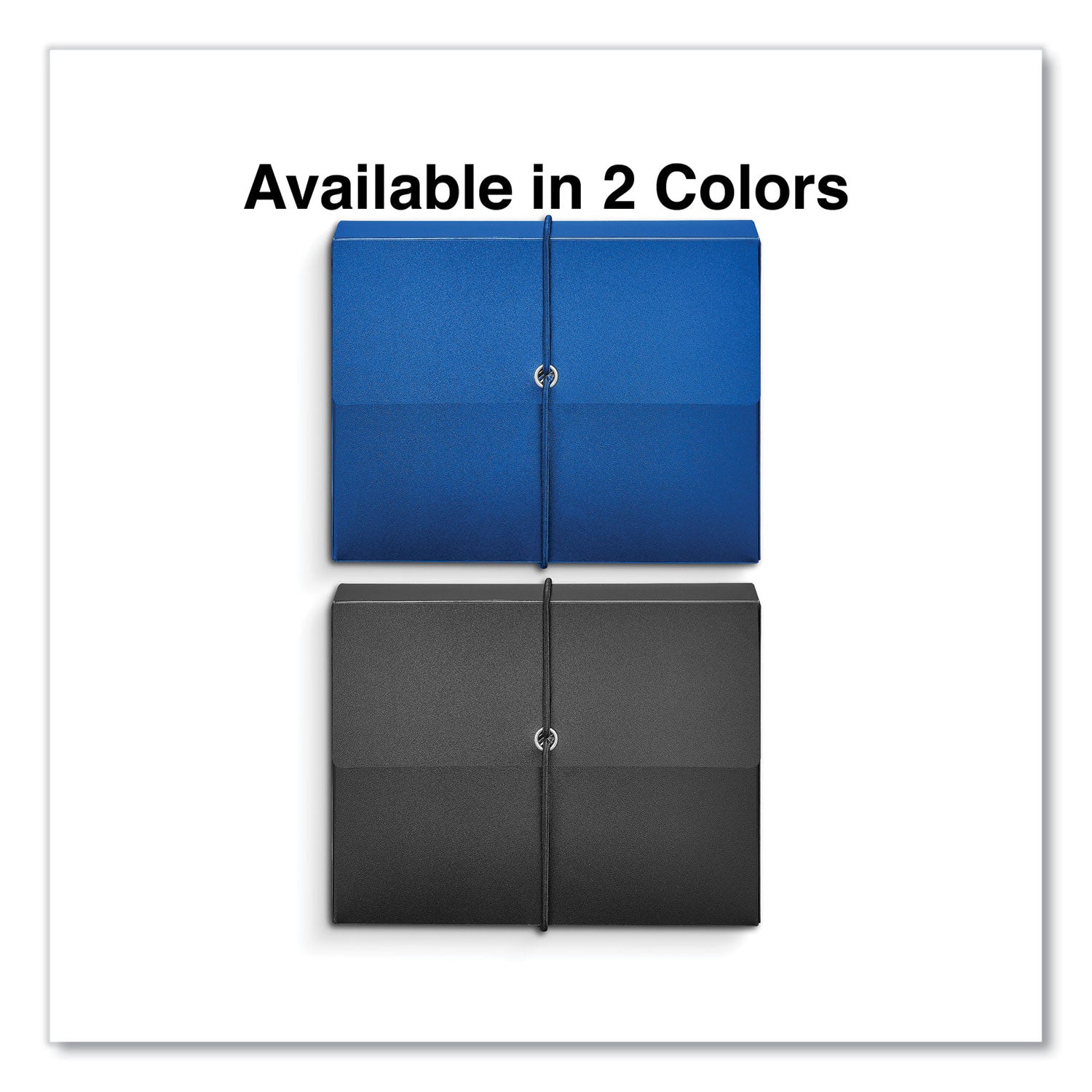 Universal® Poly Index Card Box, Holds 100 4 X 6 Cards, 4 X 1.33 X 6, Plastic, Black/blue, 2/pack