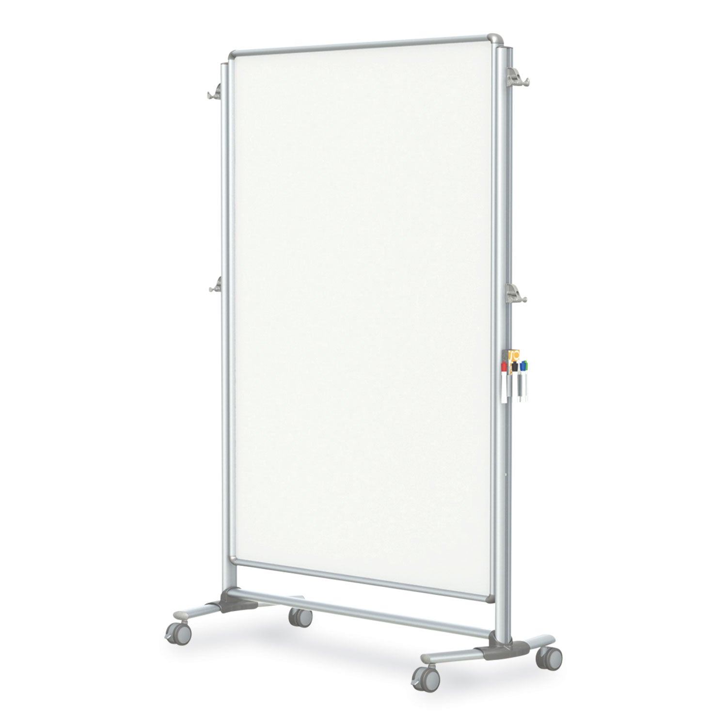 Ghent Nexus Partition Whiteboard, 48" x 60", White Surface, Satin Aluminum Frame