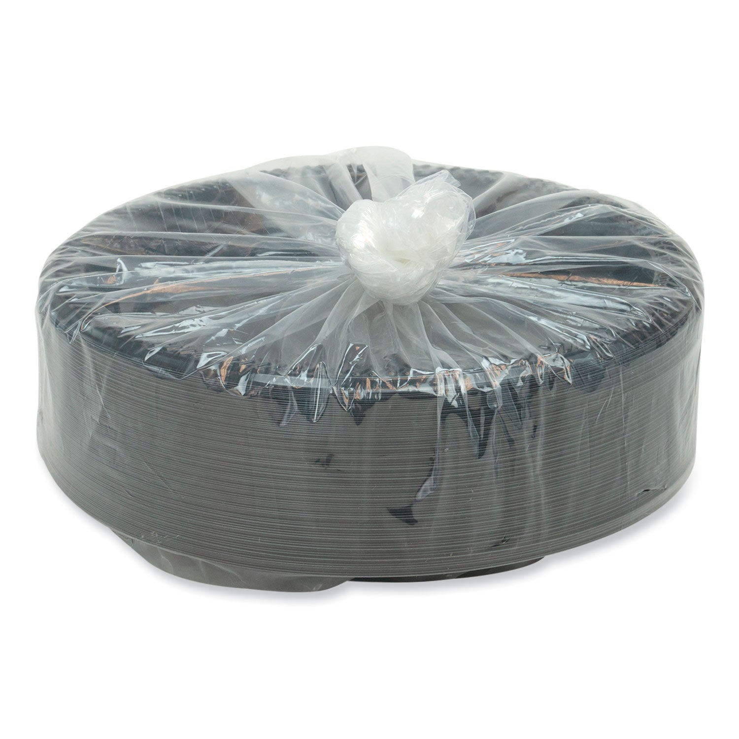 Pactiv Evergreen Meadoware Impact Plastic Dinnerware, Plate, 8.9" dia, Black, 400/Carton