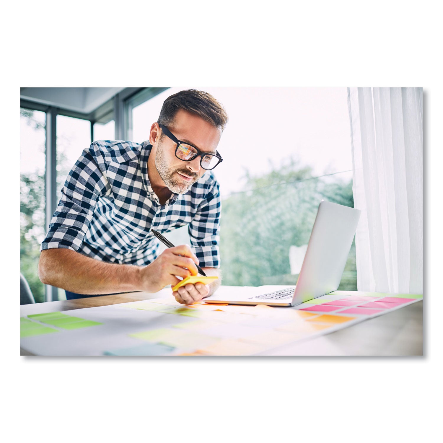 uniball® 207 Plus+ Gel Pen, Retractable, Medium 0.7 mm, Blue Ink, Black Barrel, 4/Pack