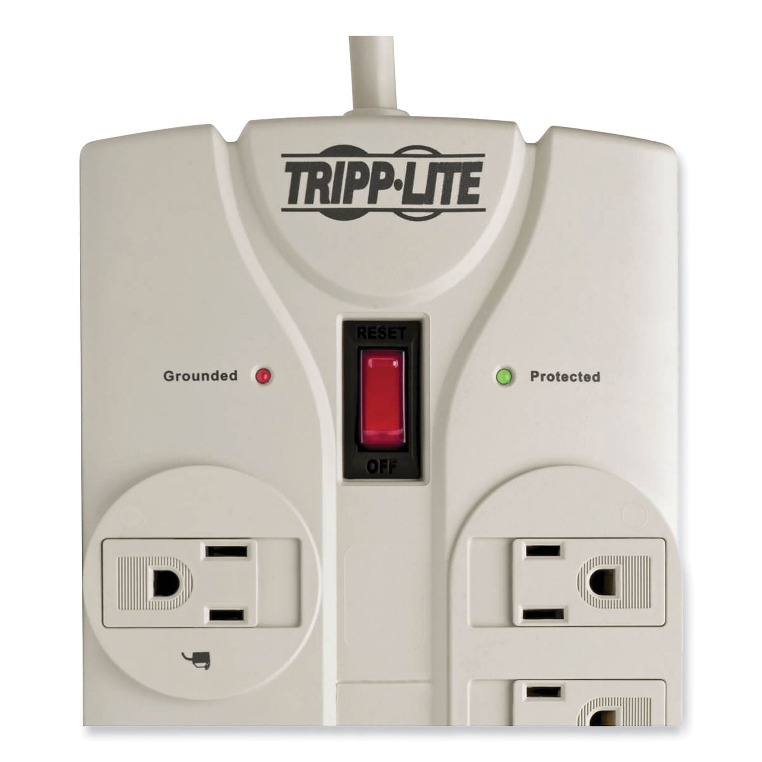 Tripp Lite by Eaton Protect It! Surge Protector, 8 AC Outlets, 25 ft Cord, 1,440 J, Light Gray