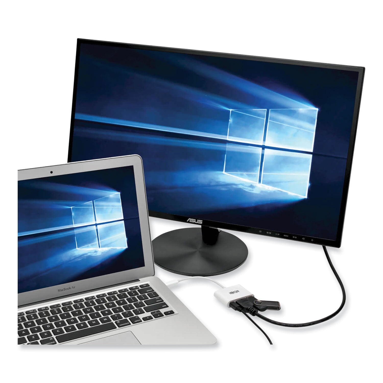 Tripp Lite by Eaton USB 3.1 Gen 1 USB-C to HDMI 4K Adapter, USB-A/USB-C PD Charging Ports, 3", White