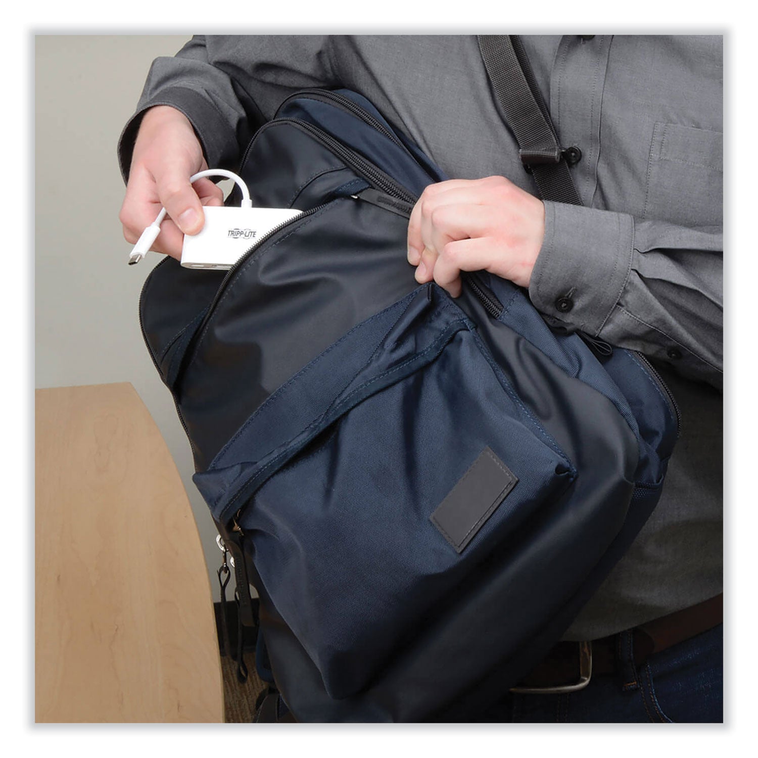 Tripp Lite by Eaton USB 3.1 Gen 1 USB-C to HDMI Adapter, USB-A/USB-C PD Charging/Gigabit Ethernet, 3", White