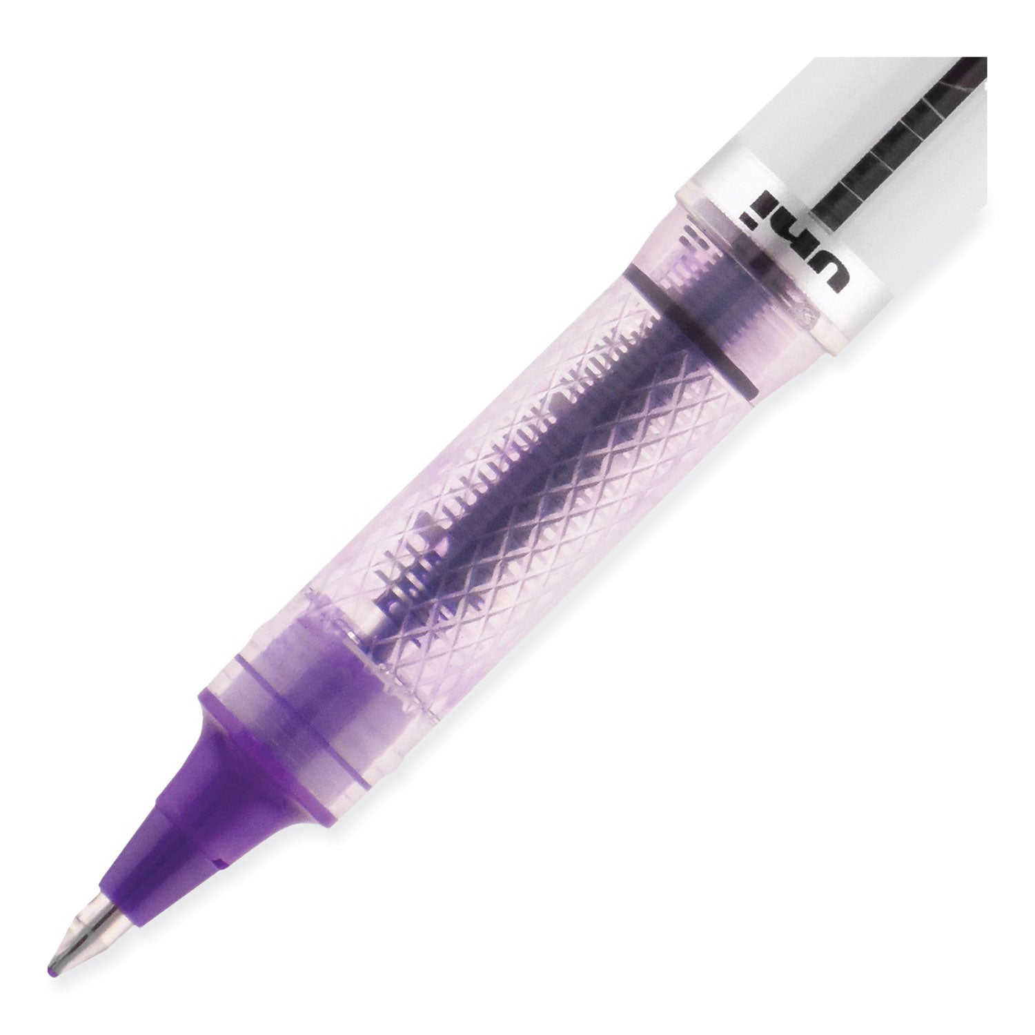 uniball® VISION ELITE Hybrid Gel Pen, Stick, Bold 0.8 mm, Violet Ink, White/Violet/Clear Barrel