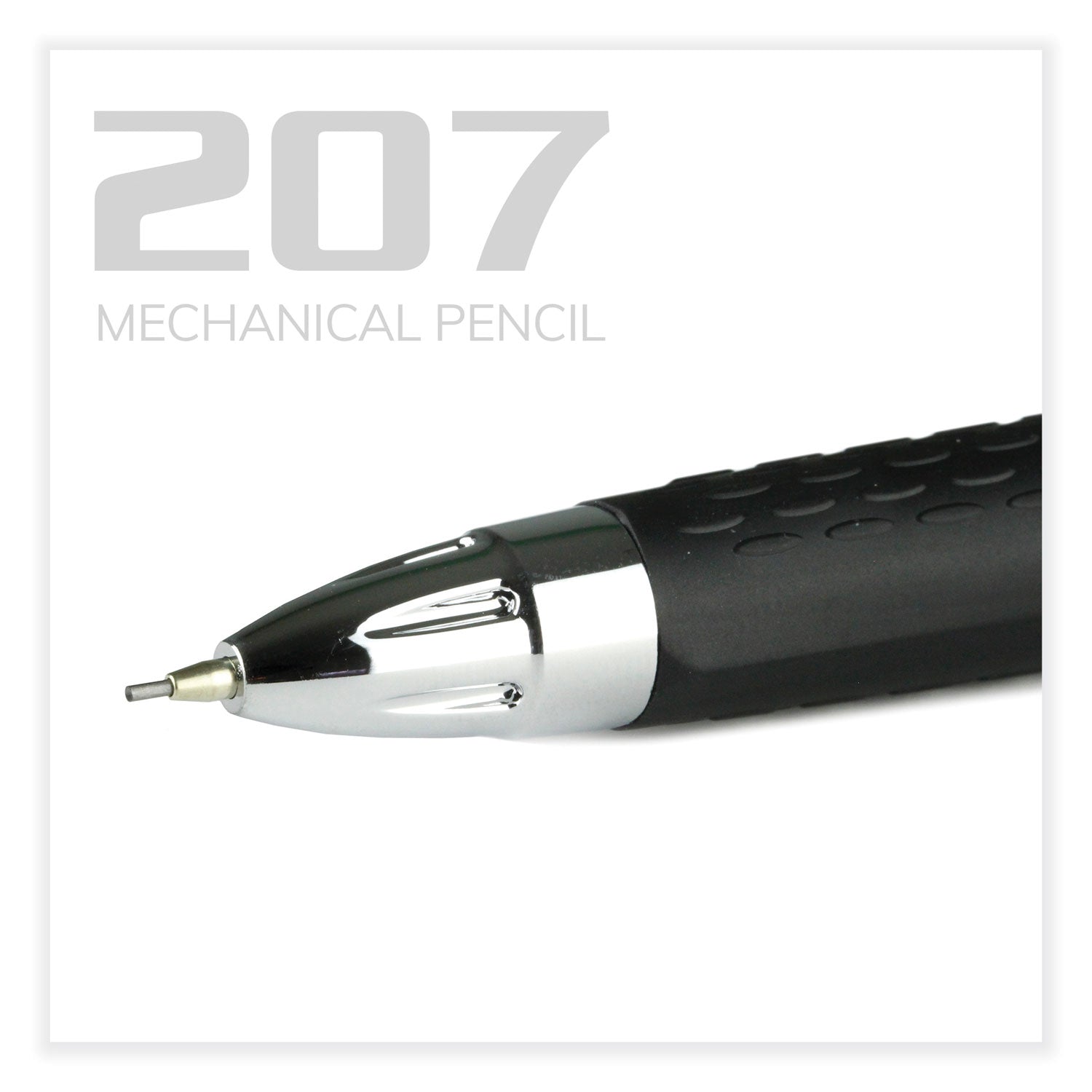 uniball® 207 Mechanical Pencil, 0.7 Mm, Hb (#2), Black Lead, Black Barrel, Dozen