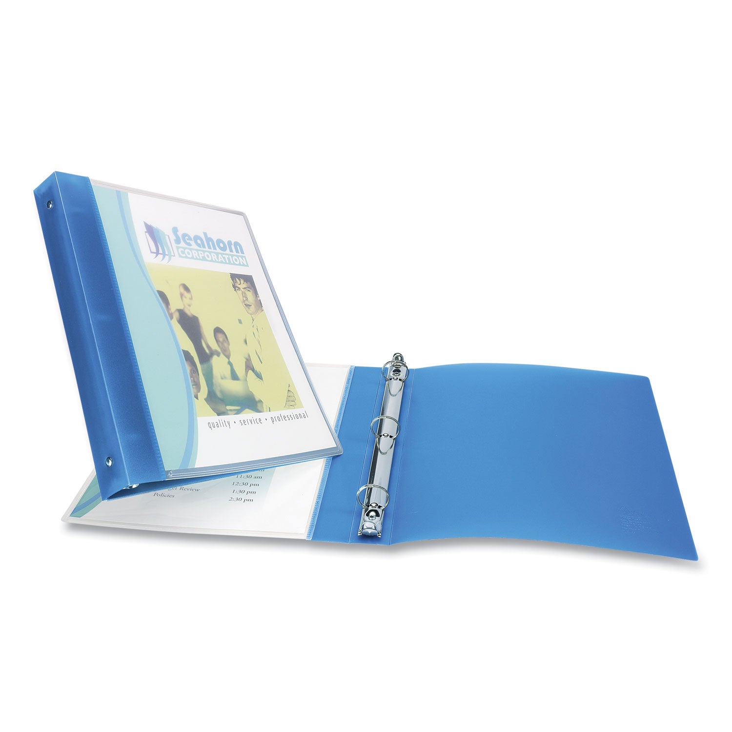 Avery® Flexible View Binder With Round Rings, 3 Rings, 0.5" Capacity, 11 X 8.5, Blue