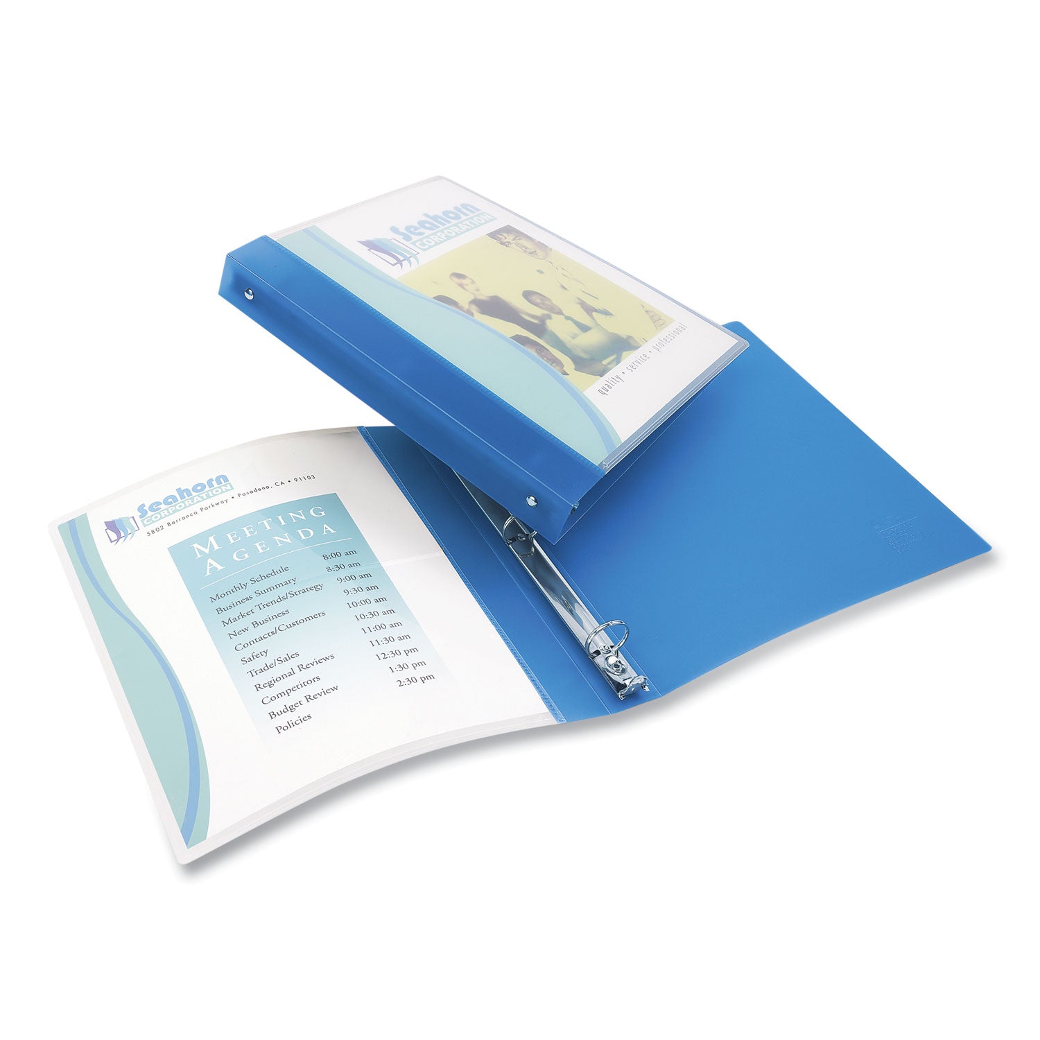 Avery® Flexible View Binder With Round Rings, 3 Rings, 0.5" Capacity, 11 X 8.5, Blue
