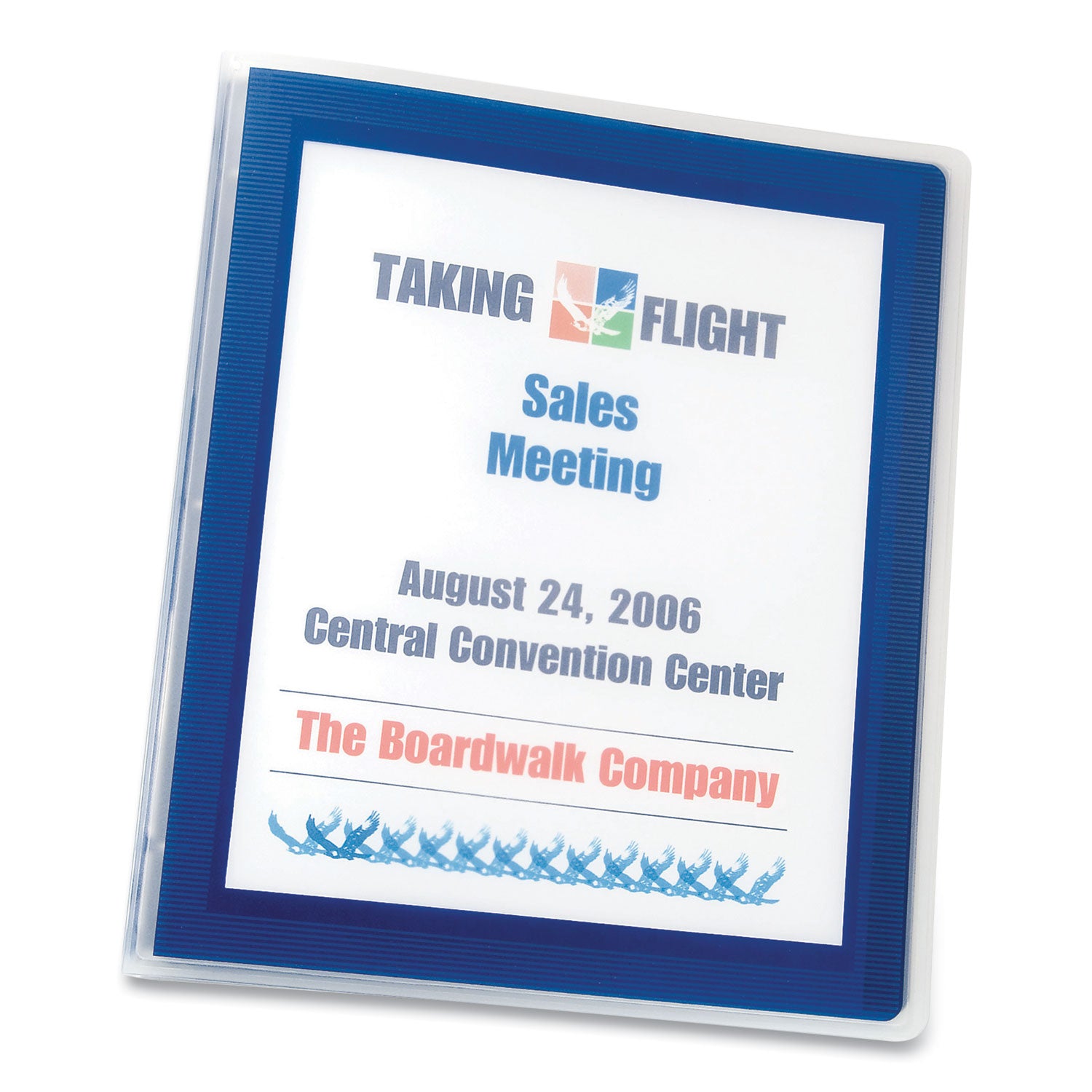 Avery® Flexi-View Binder With Round Rings, 3 Rings, 0.5" Capacity, 11 X 8.5, Navy Blue