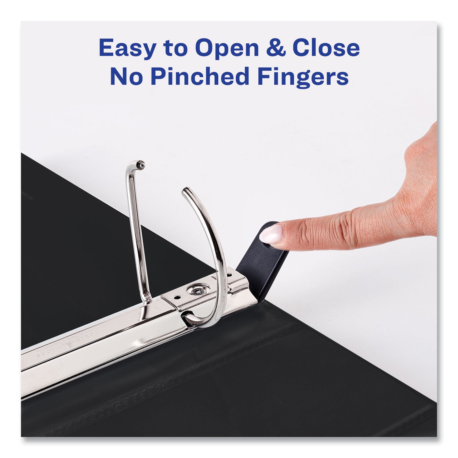 Avery® Heavy-Duty Non Stick View Binder With Durahinge And Slant Rings, 3 Rings, 3" Capacity, 11 X 8.5, Black, (5600)