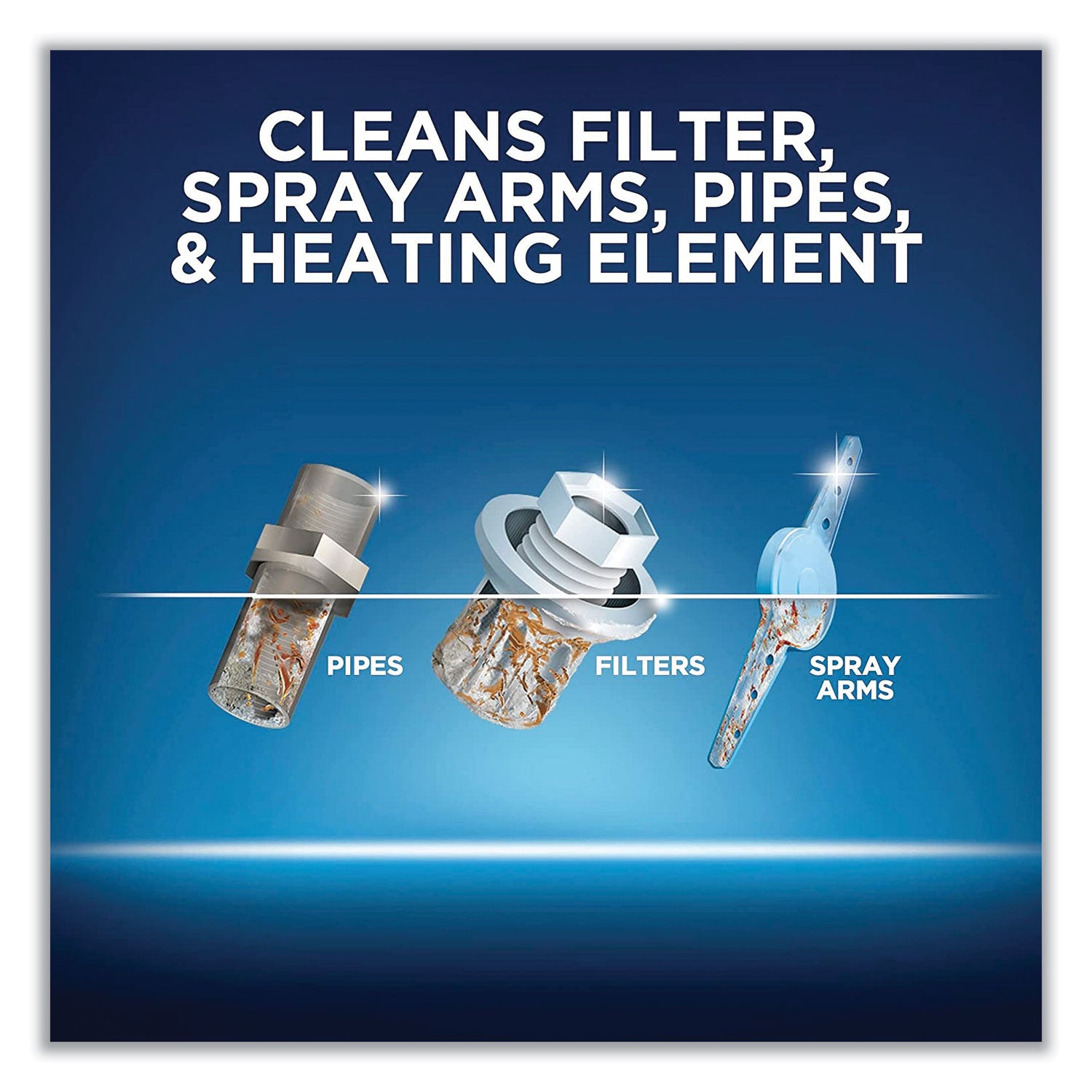 FINISH® Dishwasher Cleaner, Fresh, 8.45 Oz Bottle, 6/carton