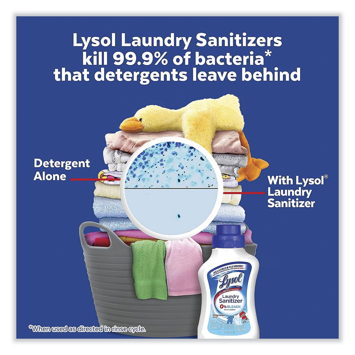LYSOL® Brand Laundry Sanitizer, Liquid, Crisp Linen, 41 Oz, 6/carton