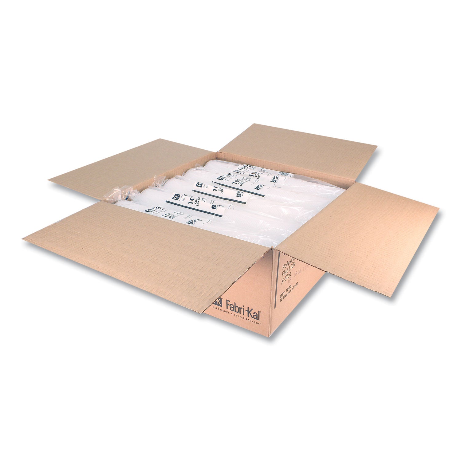 Fabri-Kal® RK Cup Lids, Fits 16 oz to 20 oz Cold Cups, Plastic, Translucent, 1,000/Carton