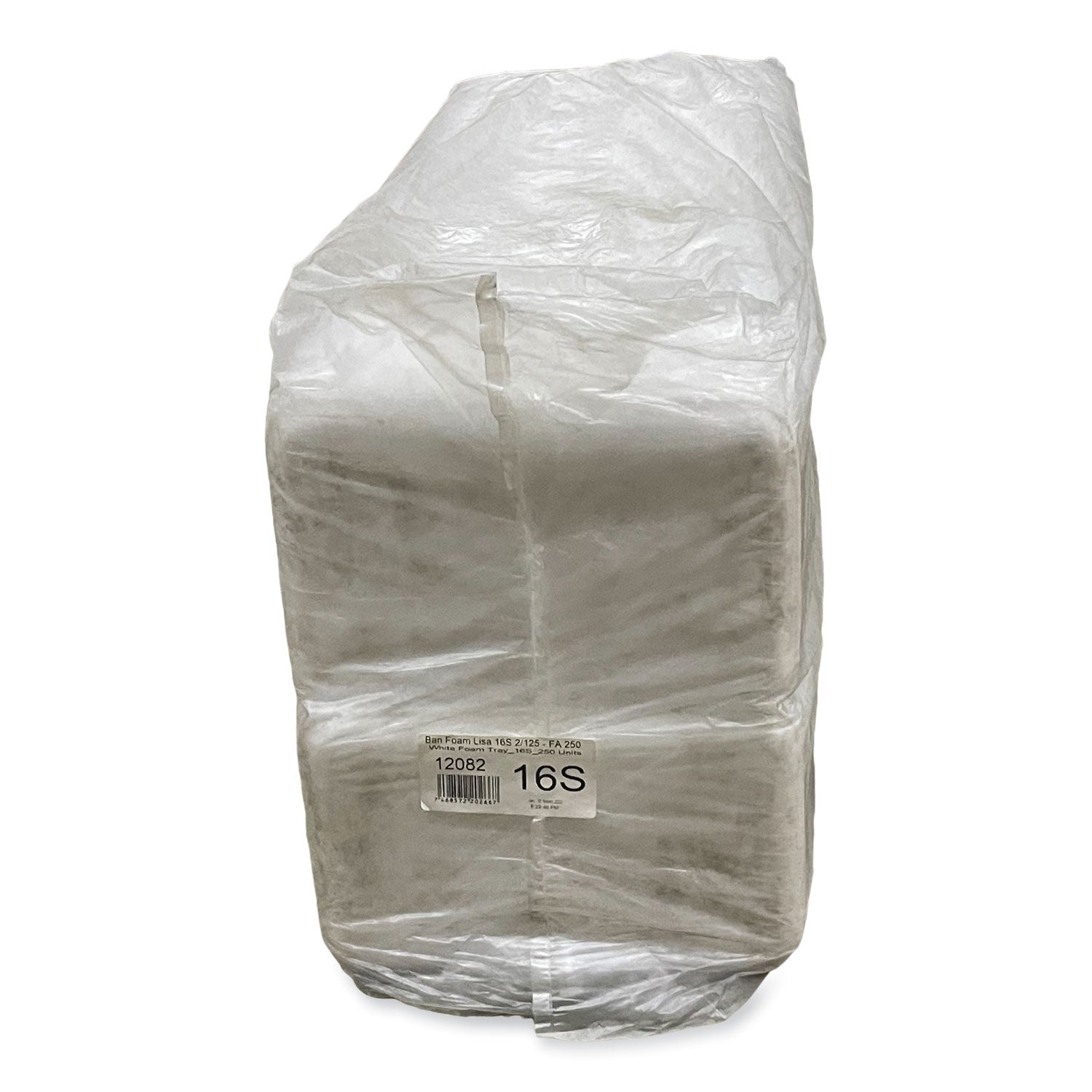 GEN Meat Trays, #16S, 11.63 x 7.25 x 0.54, White, Foam, 250/Carton