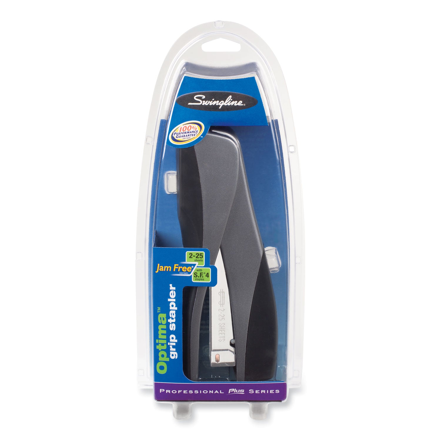 Swingline® Optima Grip Compact Stapler, 25-Sheet Capacity, Silver