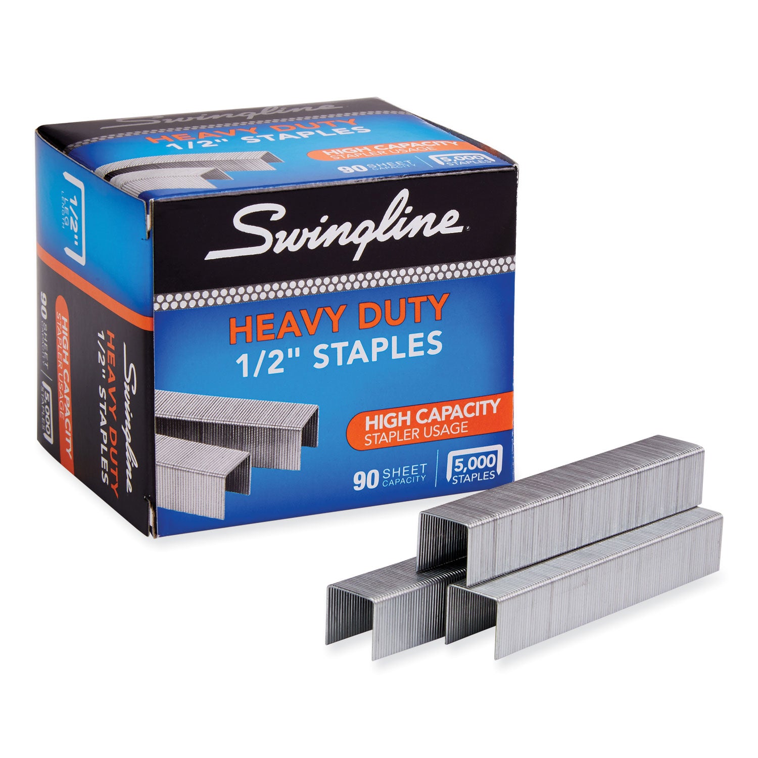 Swingline® S.f. 39 Heavy-Duty Staples, 0.5" Leg, 0.5" Crown, Steel, 5,000/box