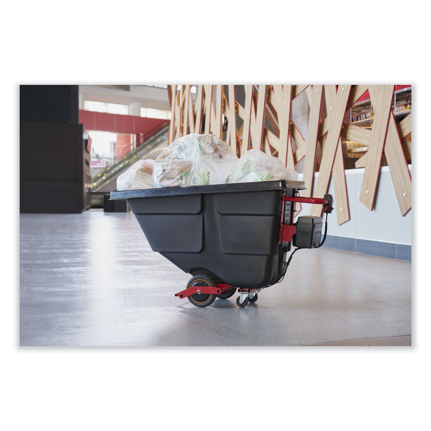 Rubbermaid® Commercial 0.5 cu yd Motorized Roto Tilt Truck, 850 lb Capacity, Black