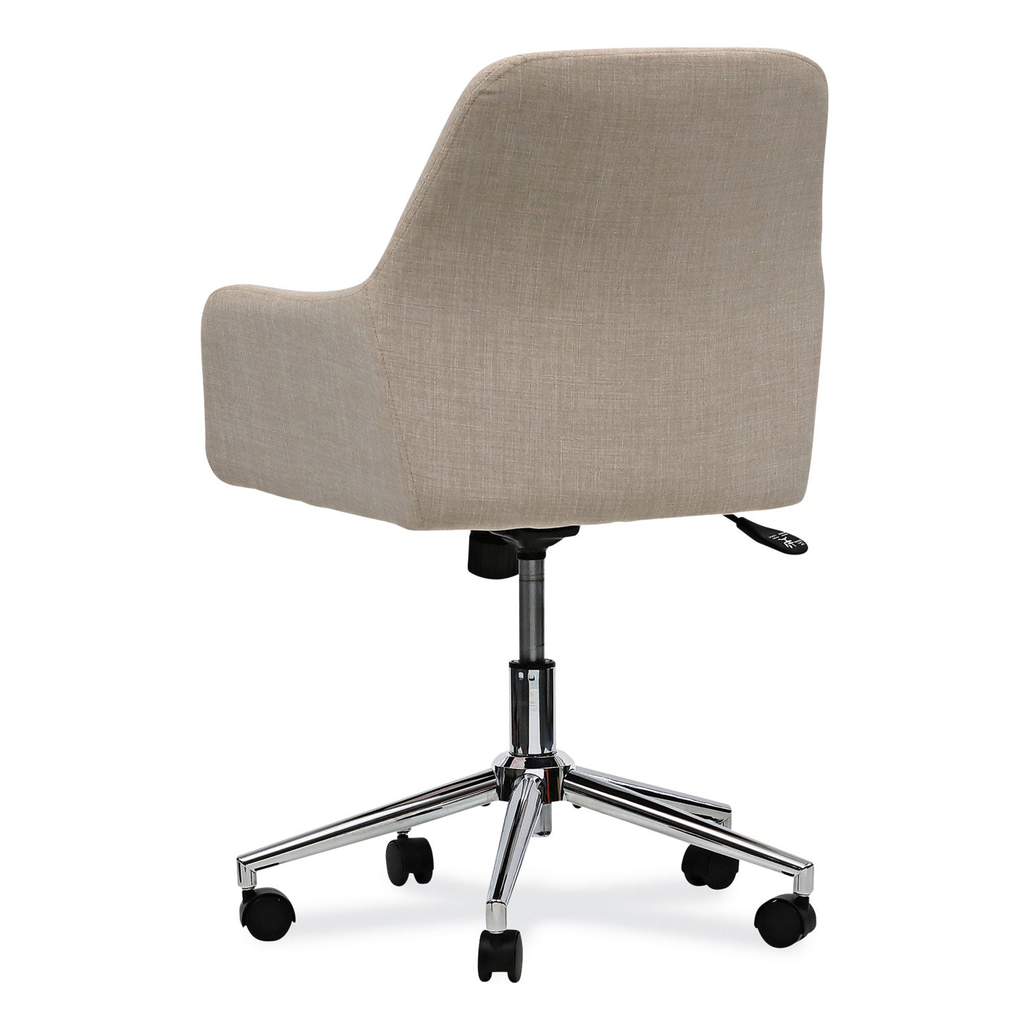 Workspace by Alera® Mid-Century Task Chair, Supports Up to 275 lb, 18.9" to 22.24" Seat Height, Cream Seat, Cream Back